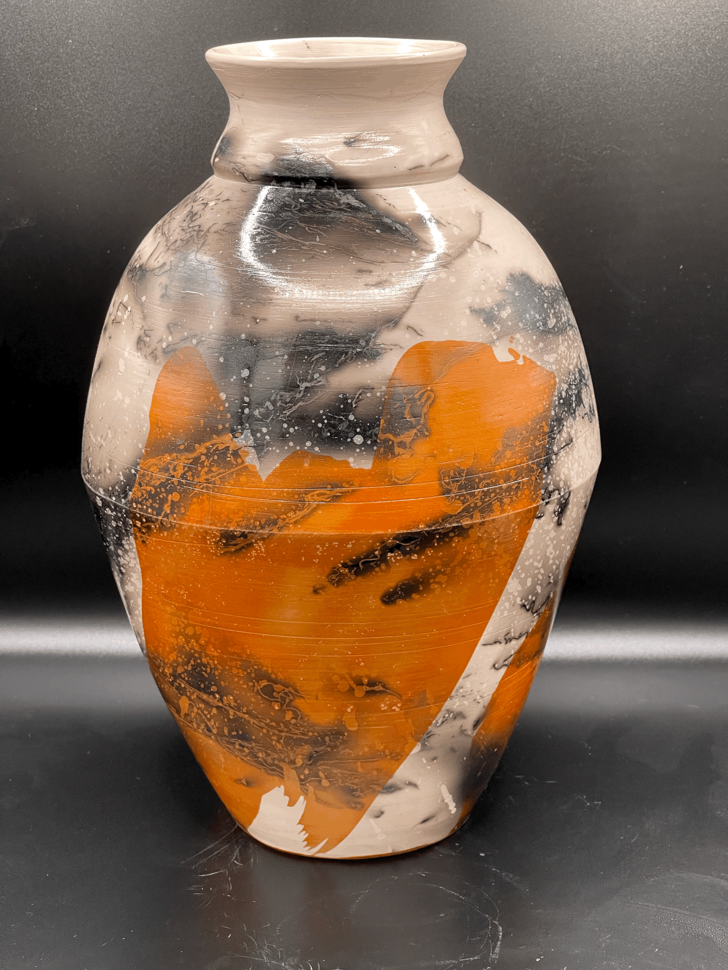 Horse Hair Raku Vase