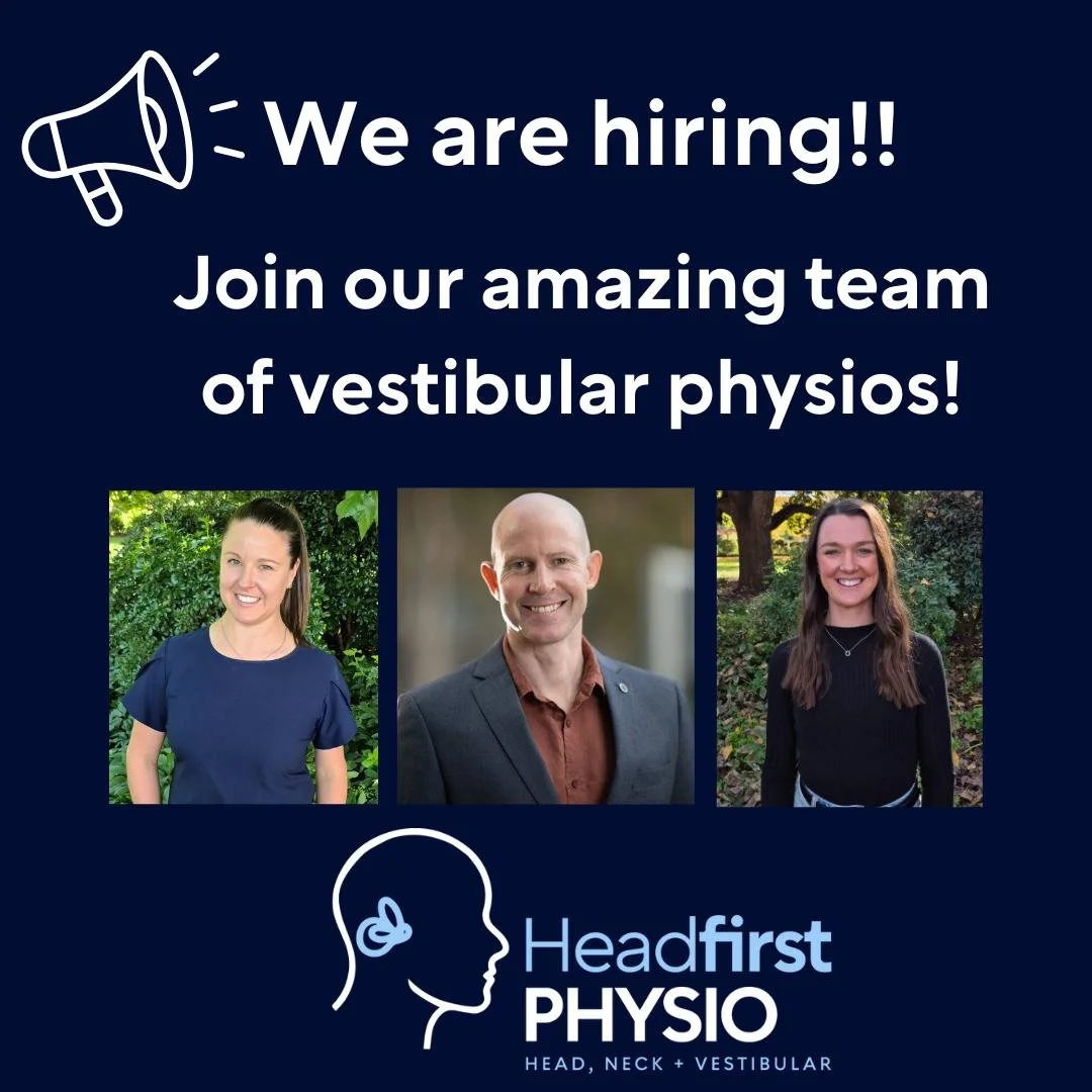 We are on the look out for another physio to join the team at Headfirst Physio.
Get in touch if you are interested.

#vestibularphysiobendigo #physiojobsbendigo