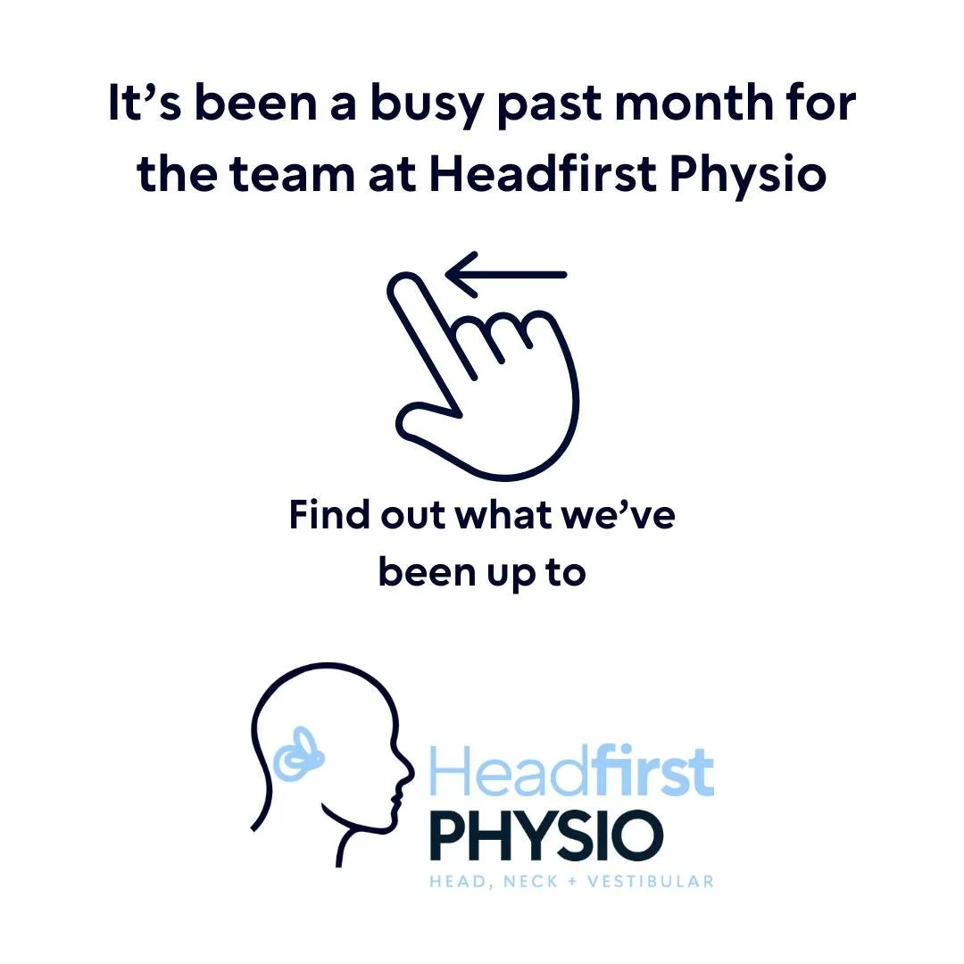 Swipe to check out what the team at Headfirst Physio have been up to over the past month! It's been busy!

#vestibularphysio #physiobendigo #vestibularphysiobendigo #bendigovertigophysio #headfirstphysio #bendigotmjphysio #bendigoheadachephysio #bala