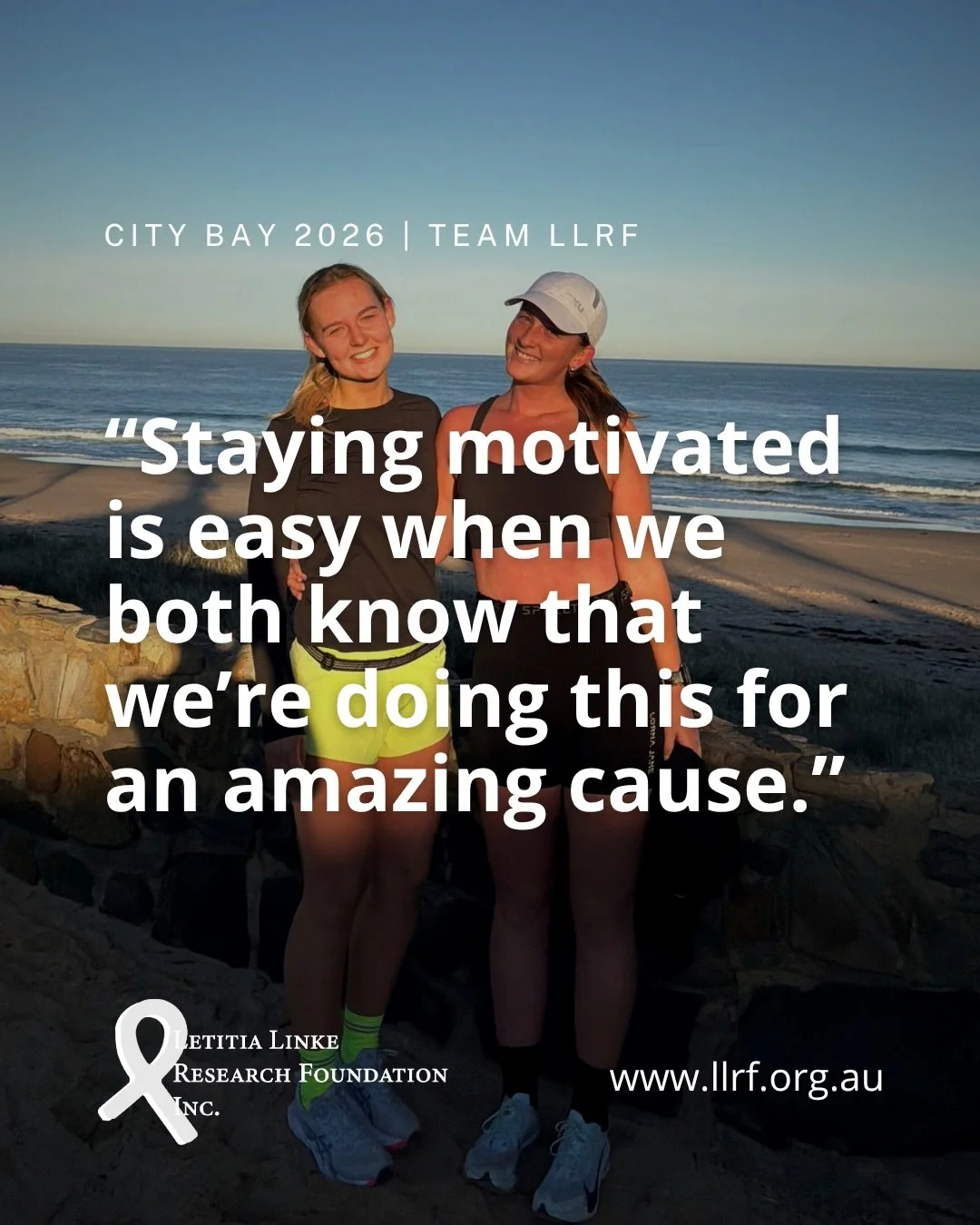 &ldquo;Staying motivated is easy when we both know that we are doing this for an amazing cause, knowing that the pain we are going to feel while running doesn&rsquo;t even compare to the pain of the people and families affected by ovarian cancer. 

W