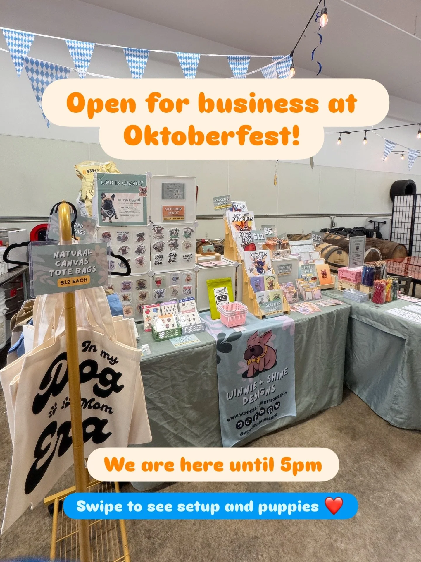 Open for business at Oktoberfest in partnership with 
@ontheeastsideevents and @bigblockbrewery! We&rsquo;ll be open until 5pm ❤️ My booth is right next to the puppies 🐶 from @pacificrimrescue 

#redmondevents #seattlebusinessowner #seattleevents