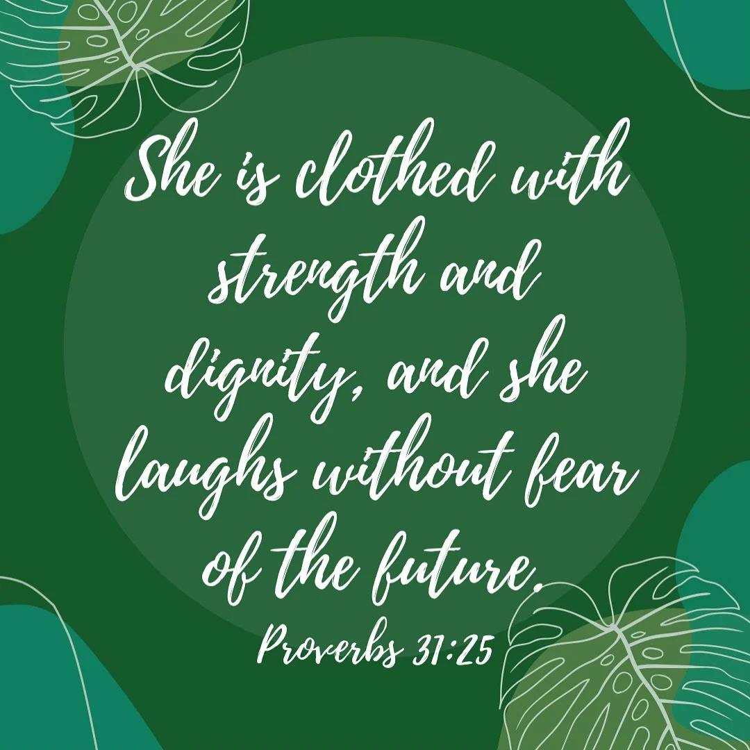 What more can I say? Not always easy, yet definitely also comforting. Something we can accept to have or work to attain to have. Sometimes it can feel like a work in progress too. Regardless, truth is you are clothed with strength and dignity. 

#str