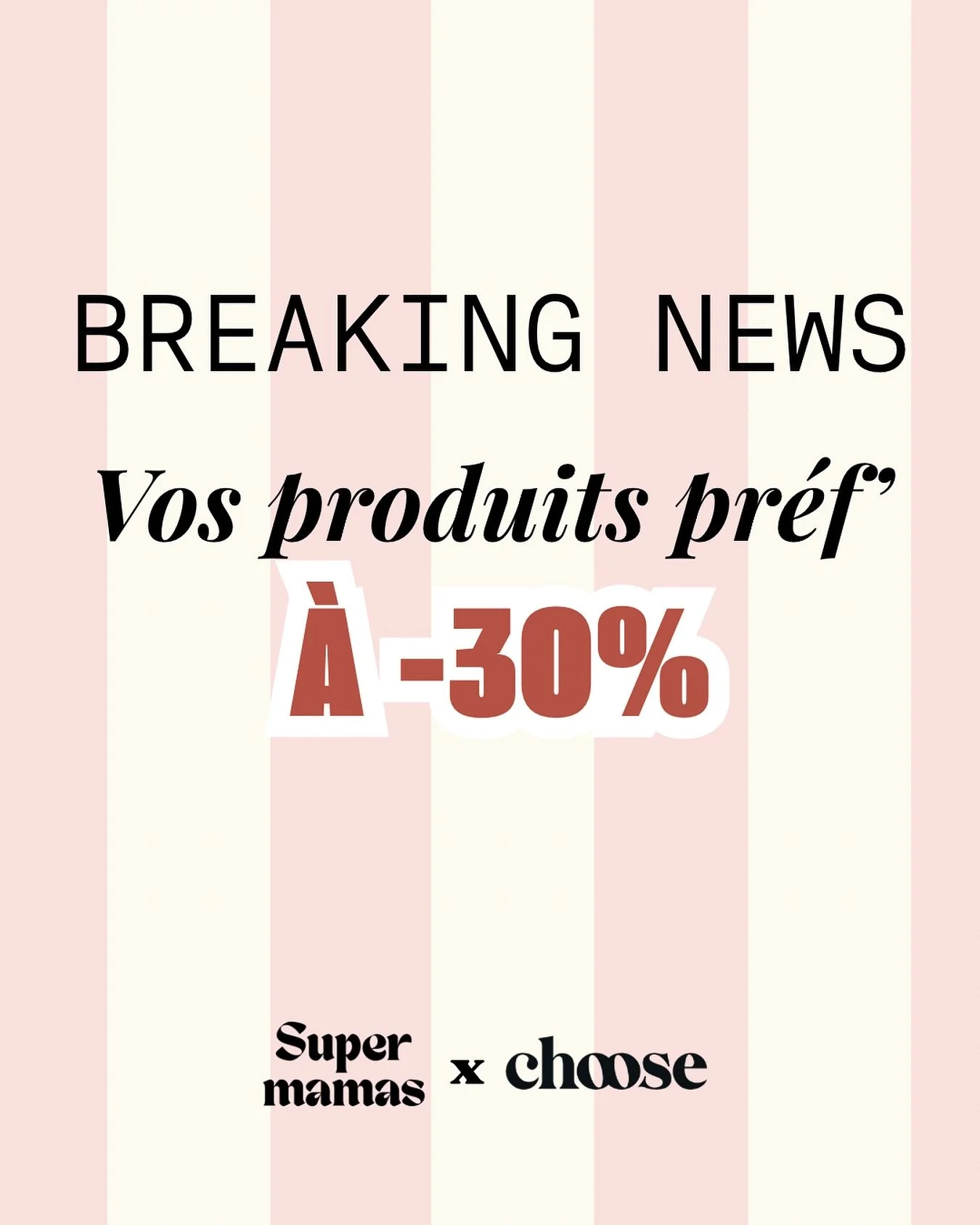 Vous l&rsquo;attendiez ? Et bien &ccedil;a y est, elle est l&agrave; la vente Super mamas sur @choose_app ! ❤️&zwj;🔥

TOUS les produits Super mamas &agrave; -30% &amp; les frais de port offert. C&rsquo;est du jamais vu ! 🫶🏻

Futures ou jeunes mama
