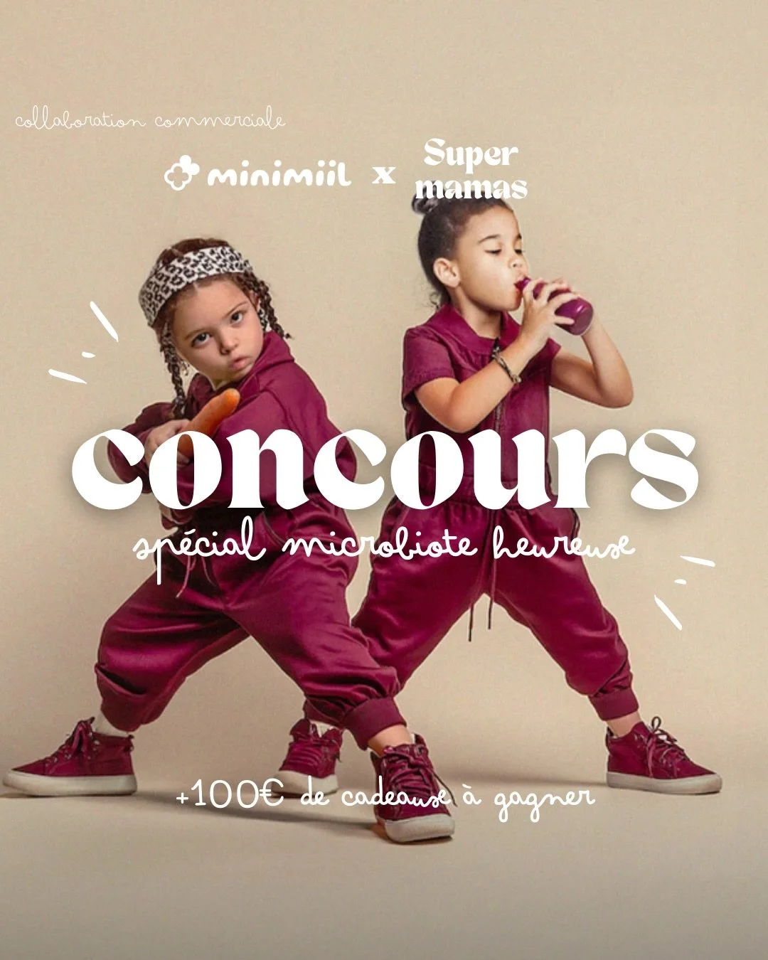 ✨ CONCOURS SP&Eacute;CIAL MICROBIOTE HEUREUX ✨

Du 12 au 18 janvier, @minimill.drinks &amp; @super.mamas_ s&rsquo;unissent pour faire sourire votre ventre (et vous aussi 🤍)

@minimill.drinks, c&rsquo;est la boisson qui r&eacute;veille le microbiote 