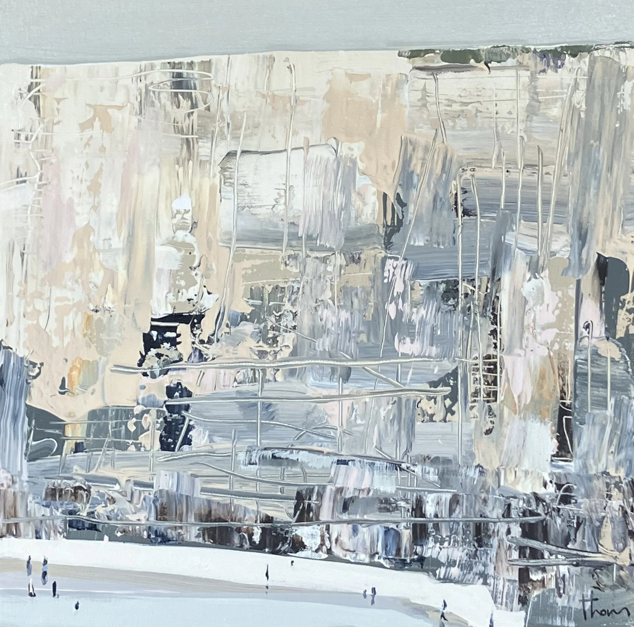 Quiet end of the beach - 49cm x 49cm