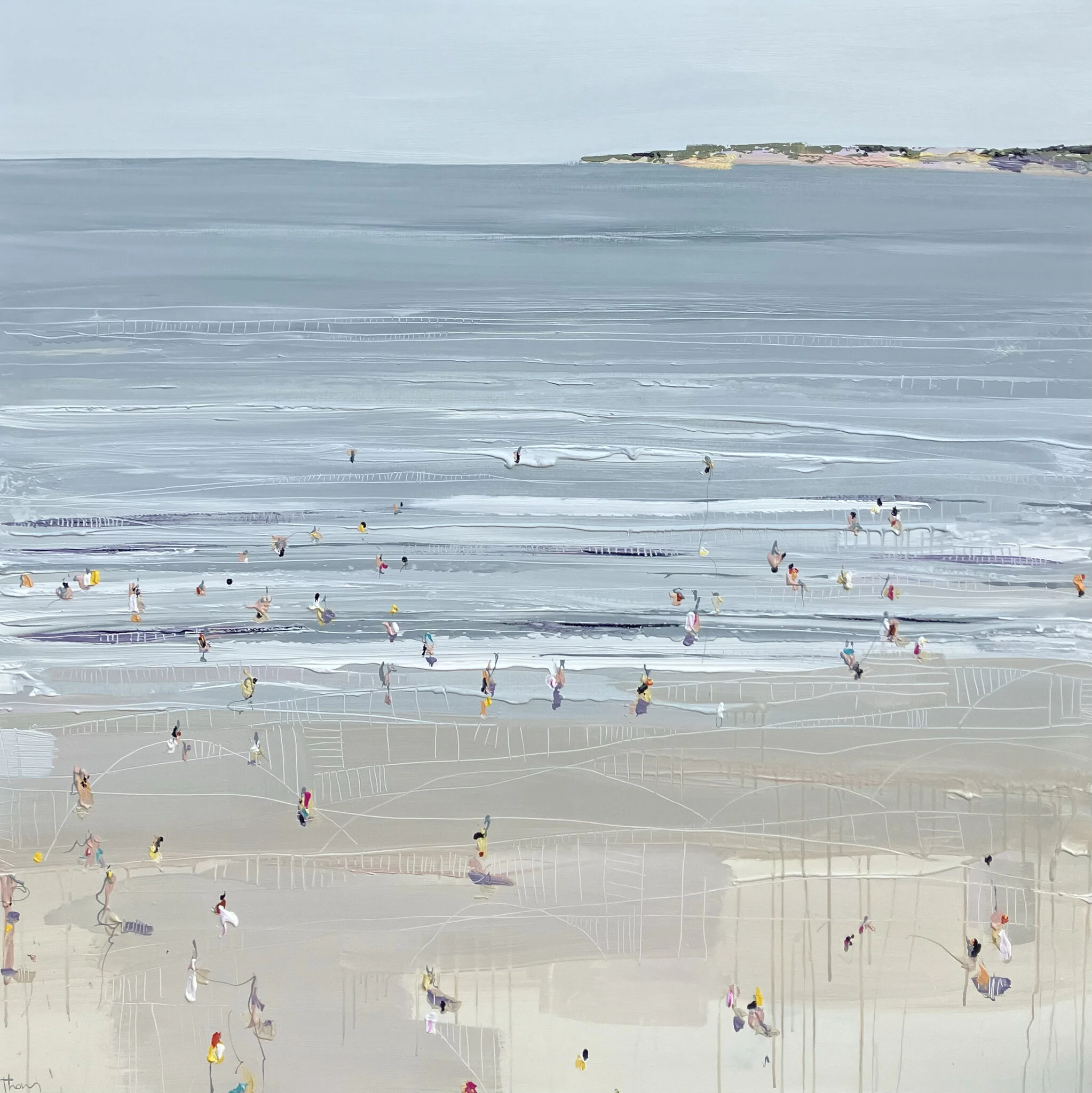 Between the flags - 134cm x 134cm