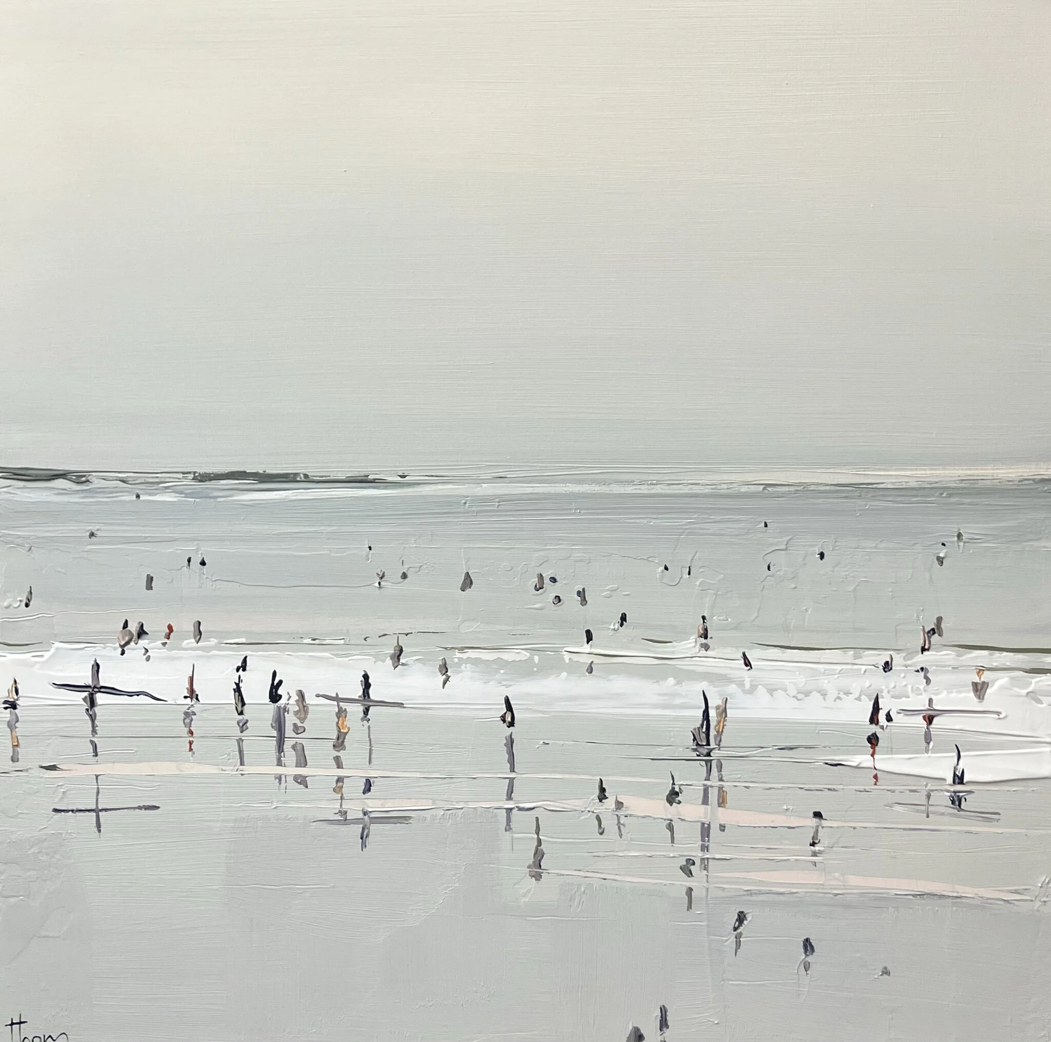 Bit of swell round at Fishos - 74cm x 74cm