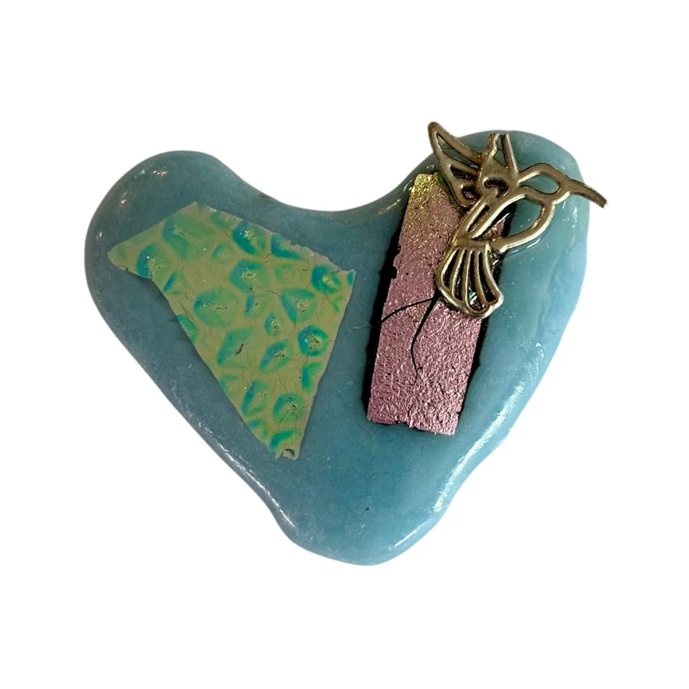 Small Blue & Pink Heart — Inspirations by Jack A