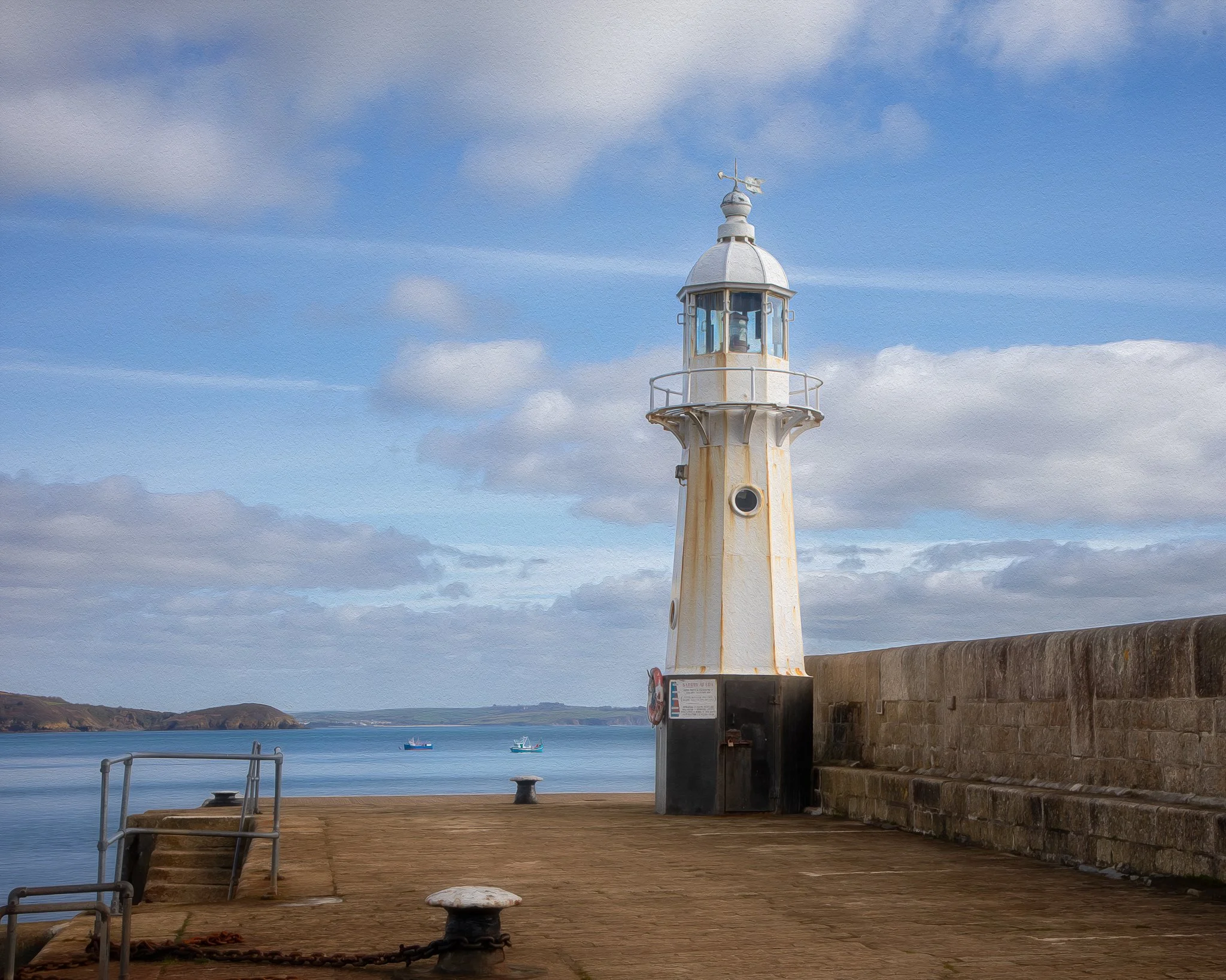 Painterly Mevagissey Lighthouse