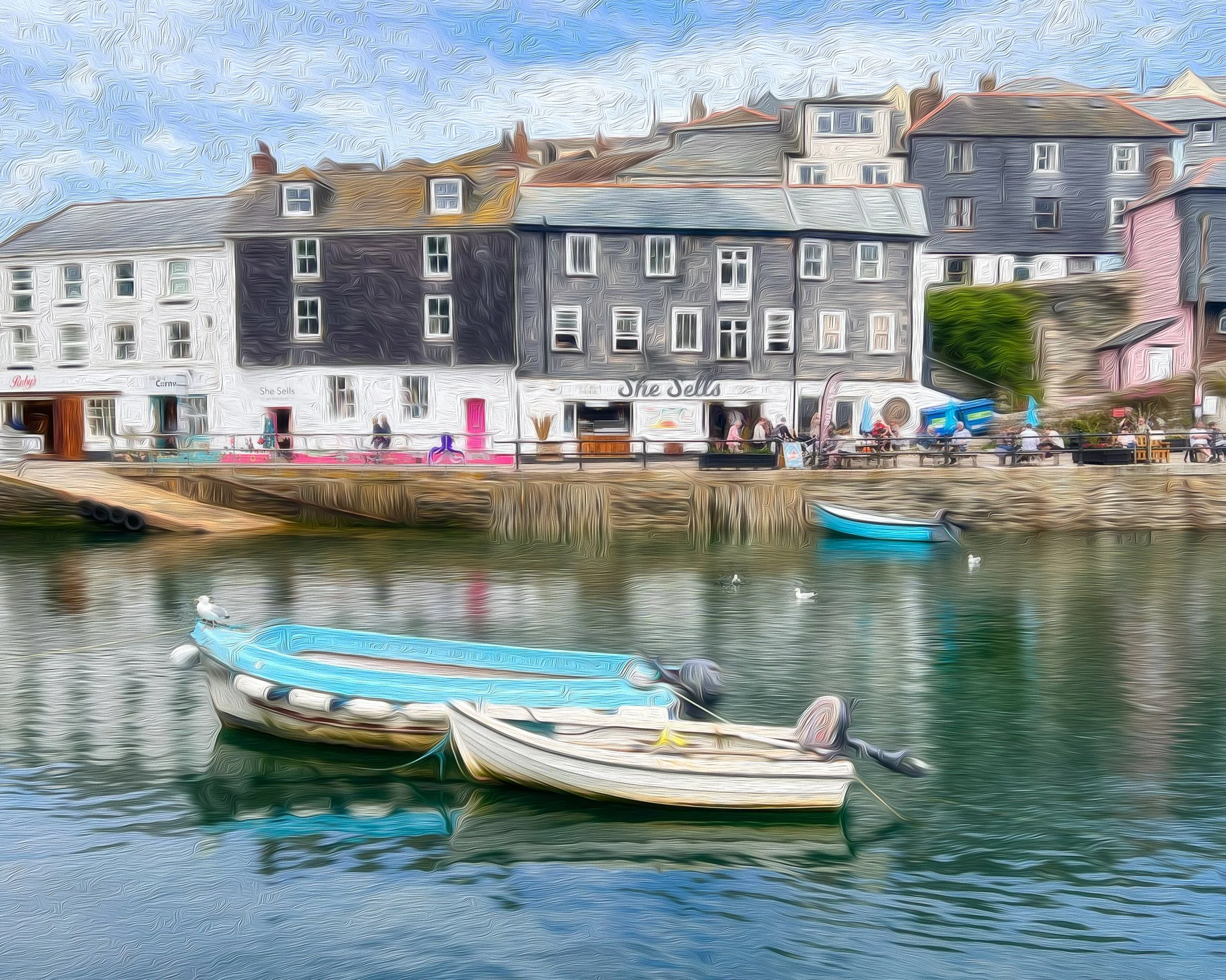 Mevagissey harbour She sells