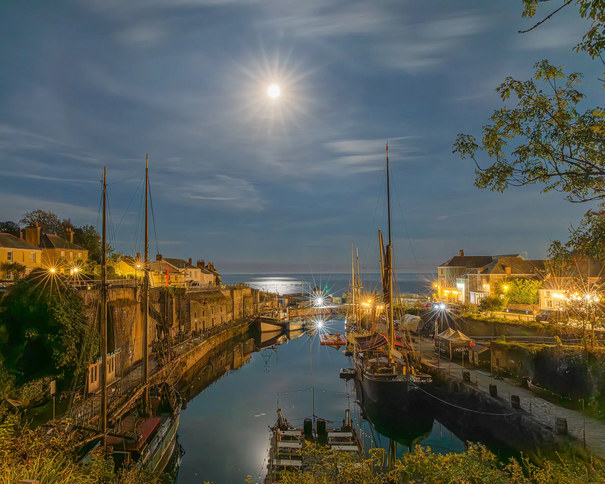 Charlestown Harbour Night Time landscape