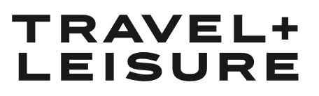 Travel + Leisure logo in black text on a white background