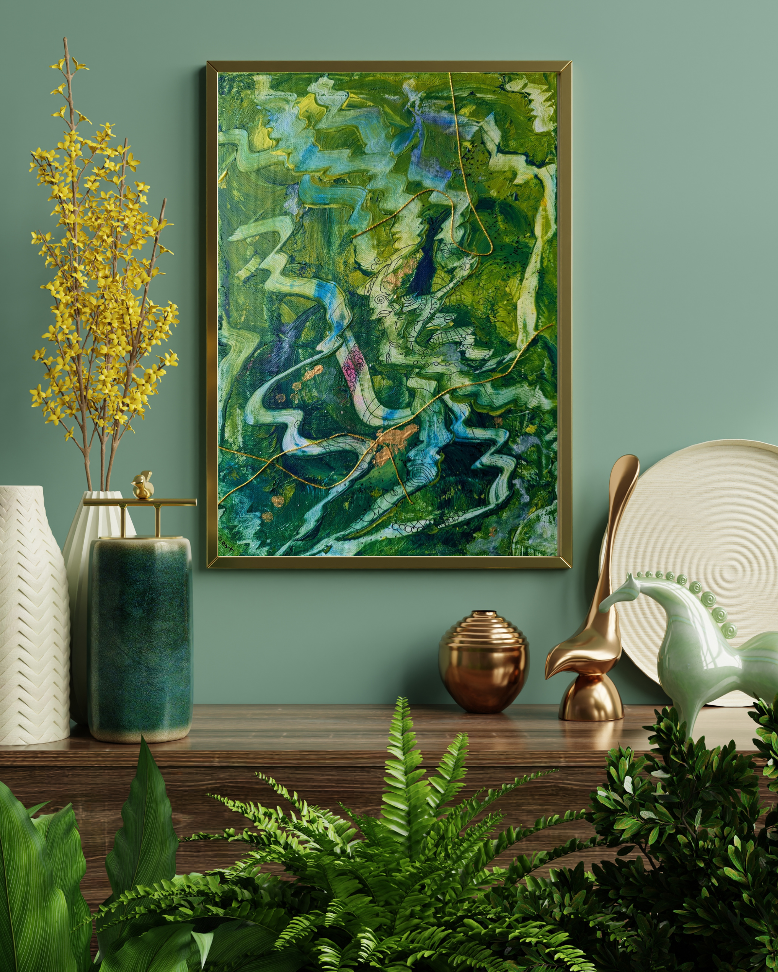Ambiente mit Kunstdruck The birds eye view von IsenbART
