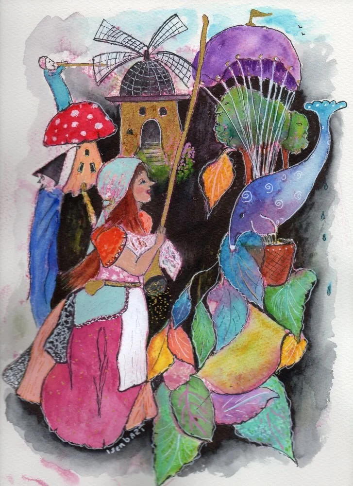 Isenbart, Intuitives Malen, Aquarell, Die Zauberin