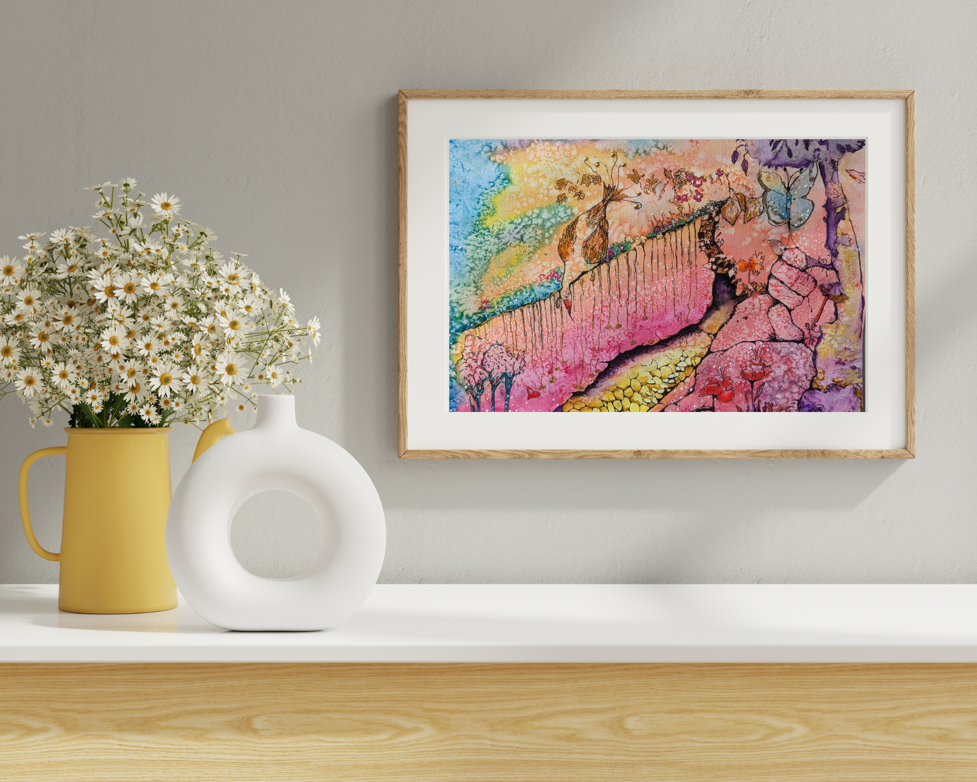 Ambiente mit Kunstdruck Seelengarten von IsenbART