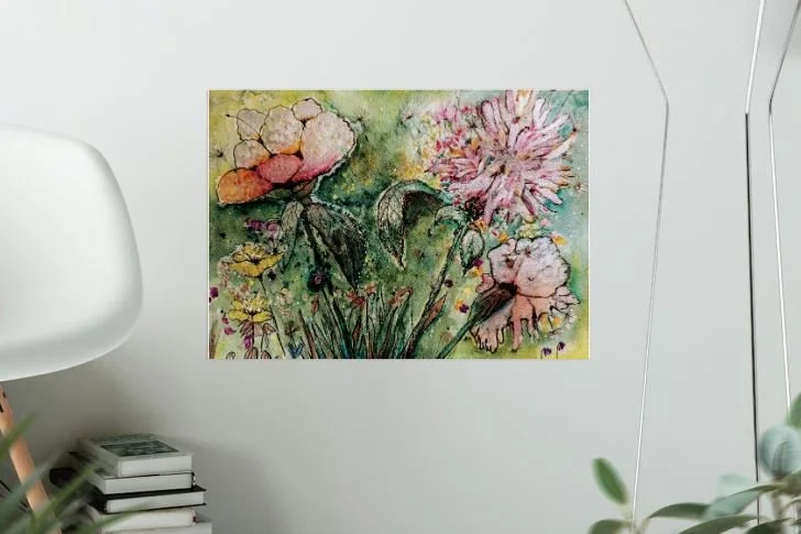 Bild von IsenbART, Intuitive Malerei zeigt drei Blüten