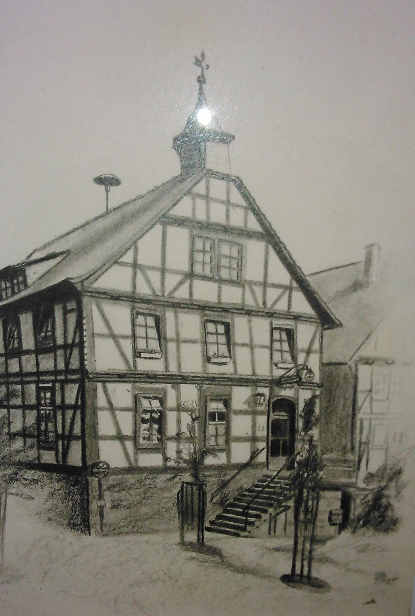 Zeichnung von IsenbART zeigt Fachwerkhaus