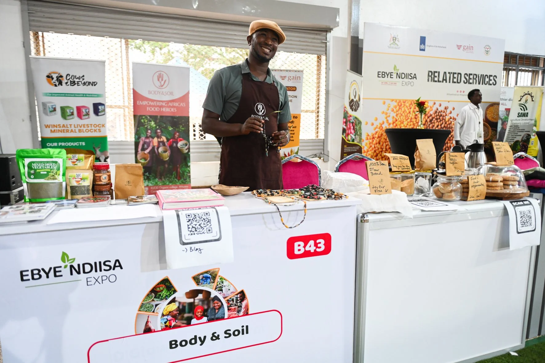 BODY&SOIL stand at the EBYE NDIISA expo in Kamapla