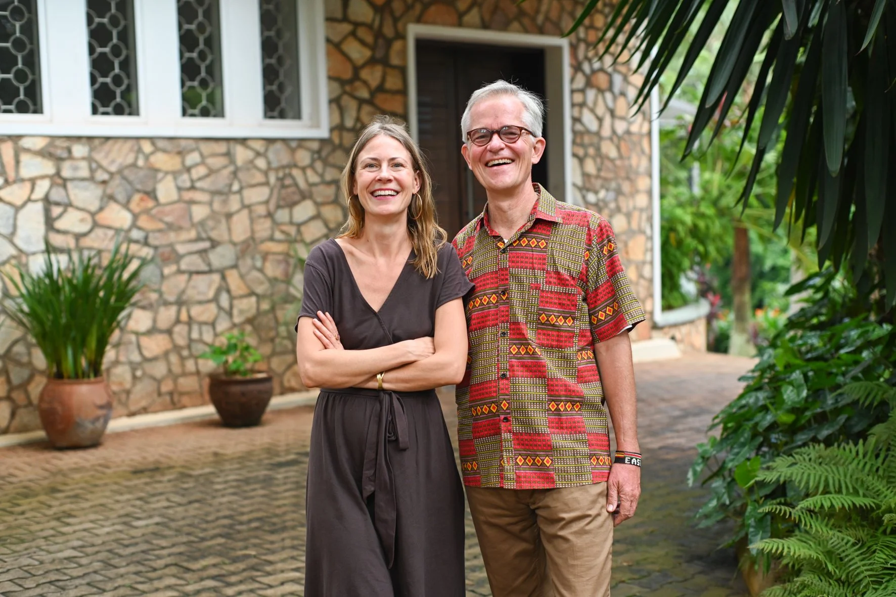 Maria Schiffer with the German Ambassador to Uganda, Matthias Schauer.