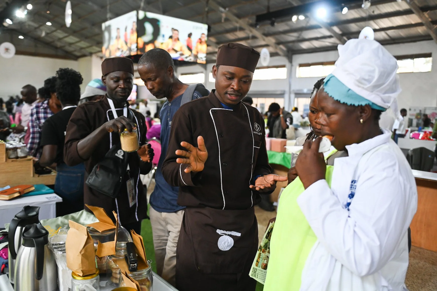 BODY&SOIL chefs at the EBYE NDIISA expo in kampala