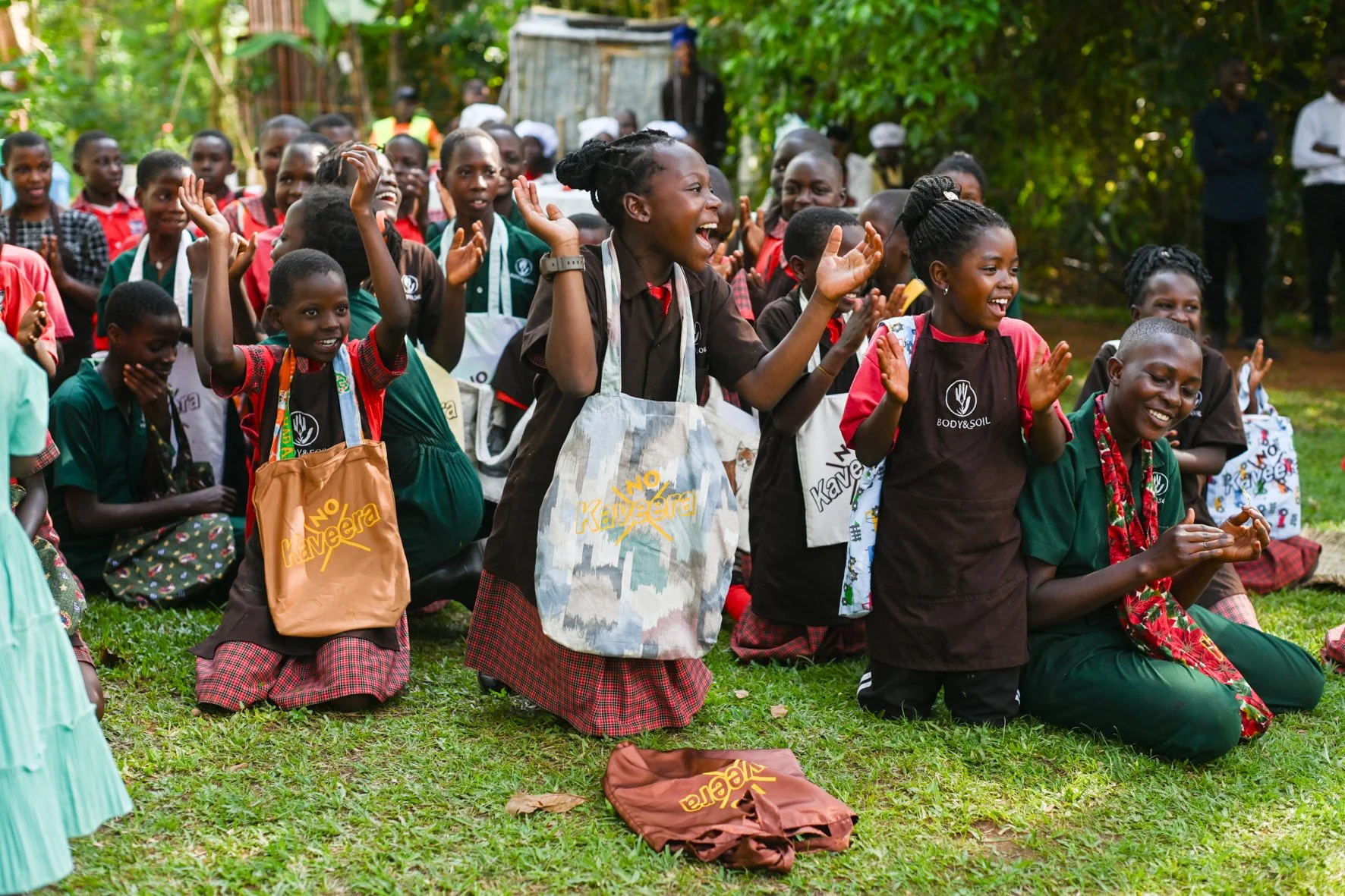 Children Celebrating the first BODY&SOIL competition
