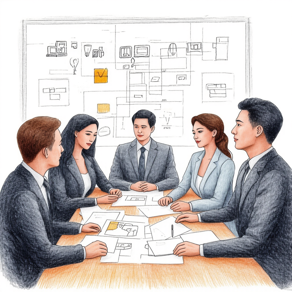PHASE 1: Consulting and Conceptual Planning – Engaging in early client meetings to uncover needs and collaboratively shape a clear vision and strategic objectives for the project.