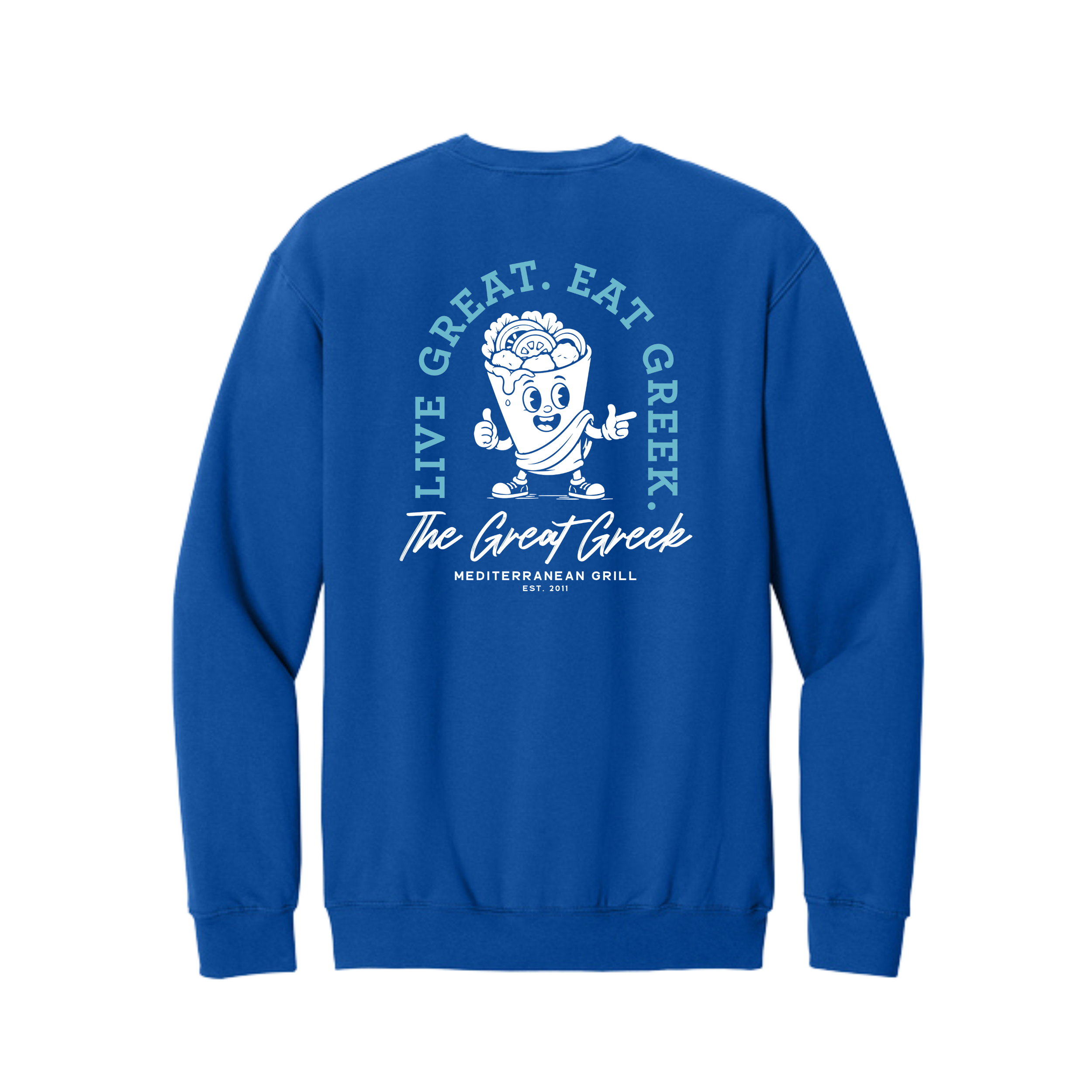 Blue Sweatshirt Live Great. Eat Greek.png