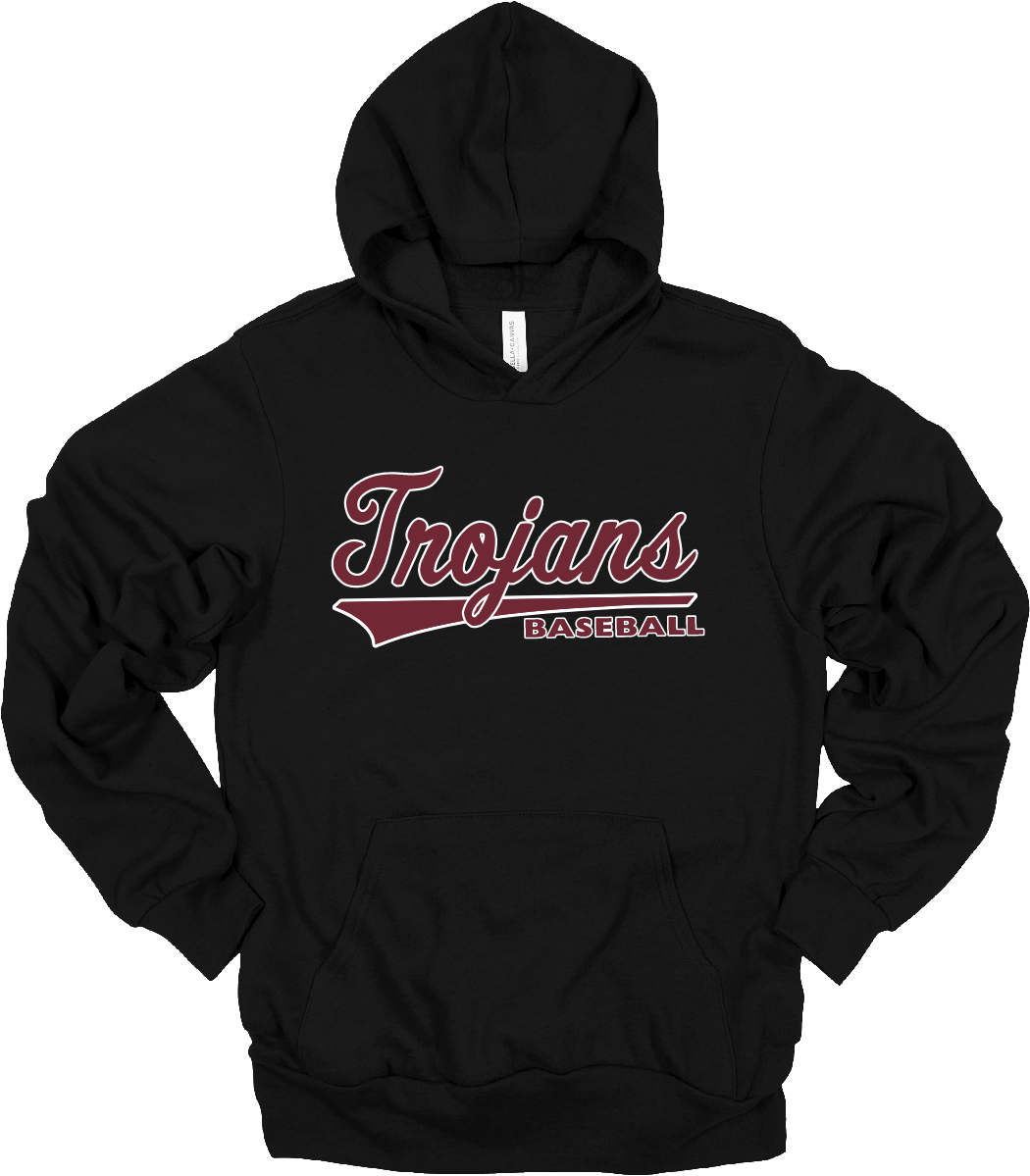 Trojans Baseball Bella Hoodie - Black.png