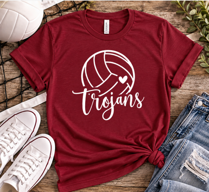 Trojans Volleyball Mockup cardinal red tee.png