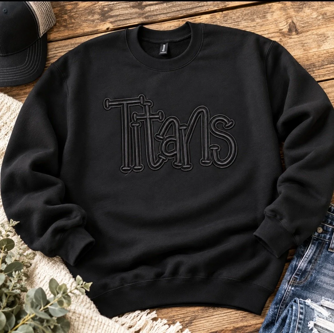 Titans 3D Puff Embroidery Crewneck