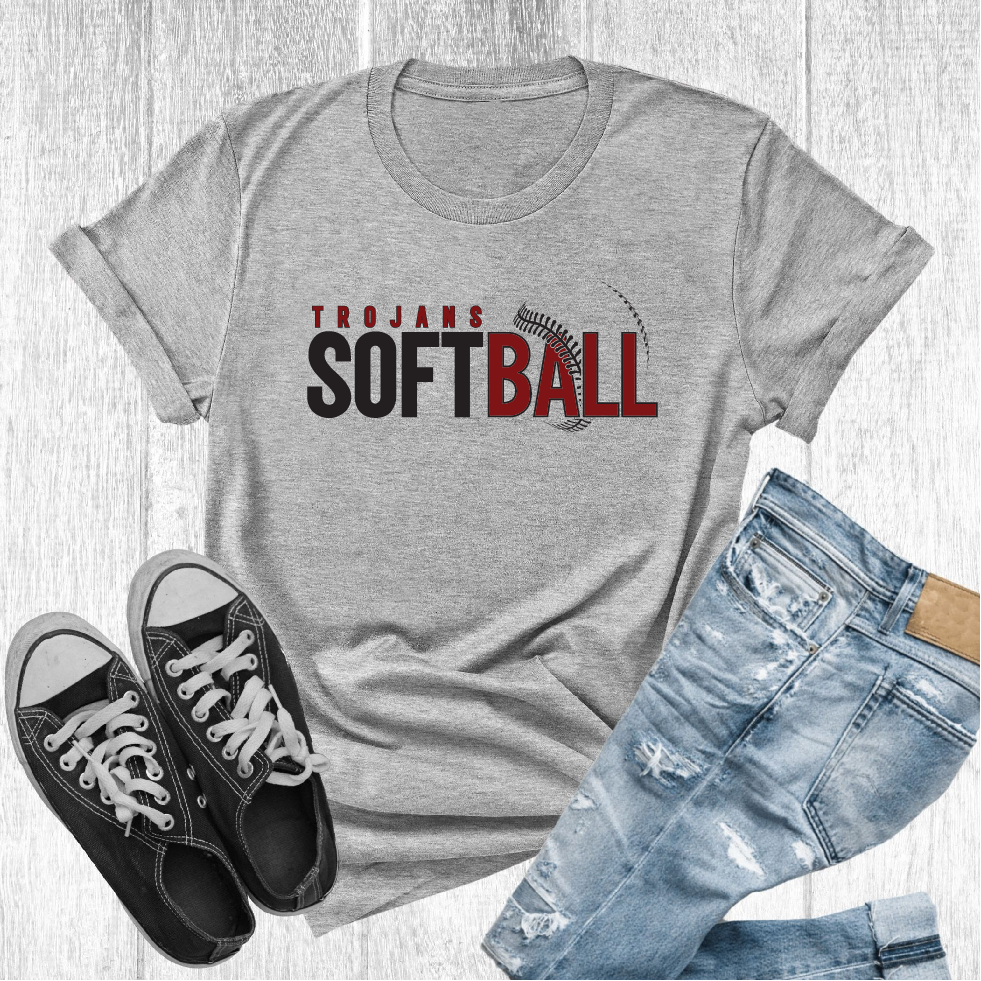 Trojans Softball Gray Tee.png