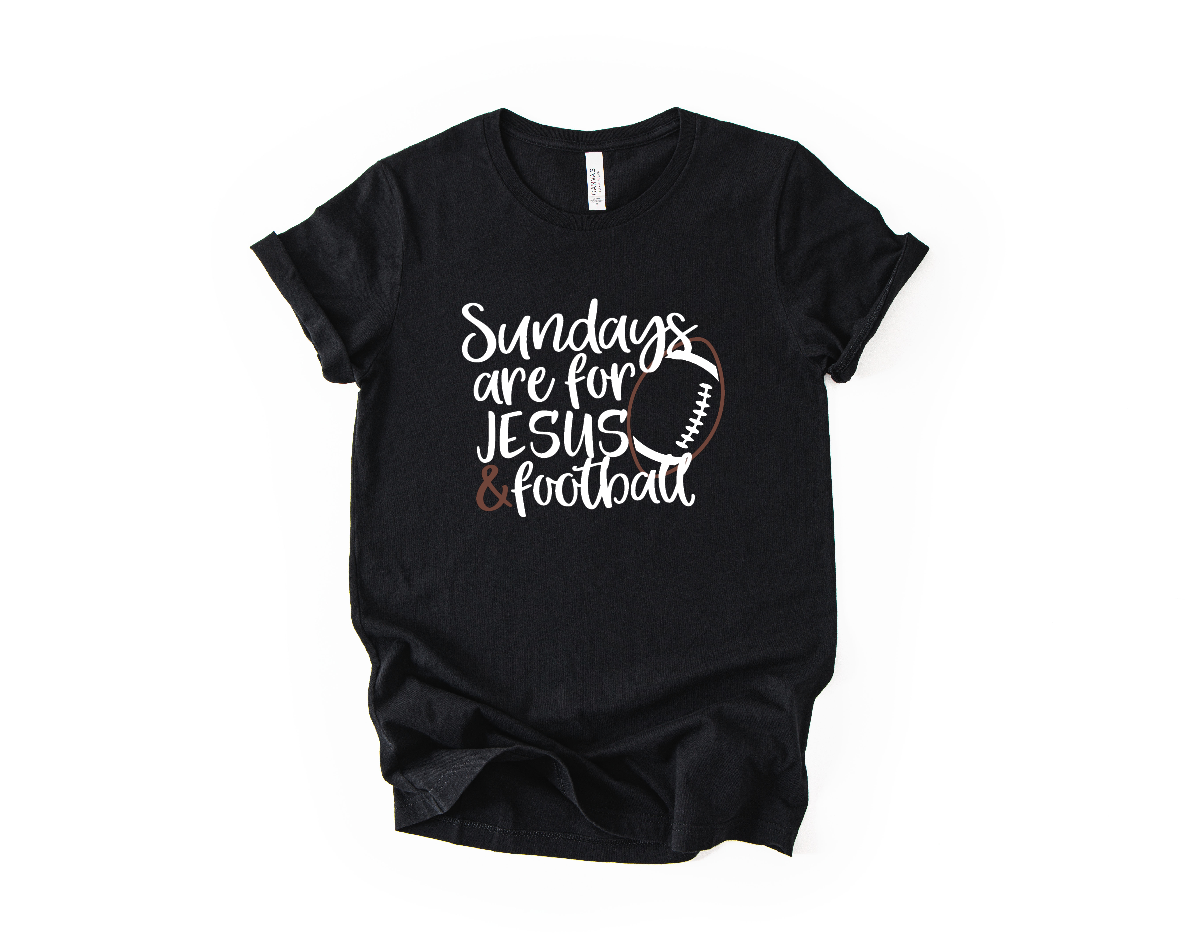 Sundays are for jesus black tee.png