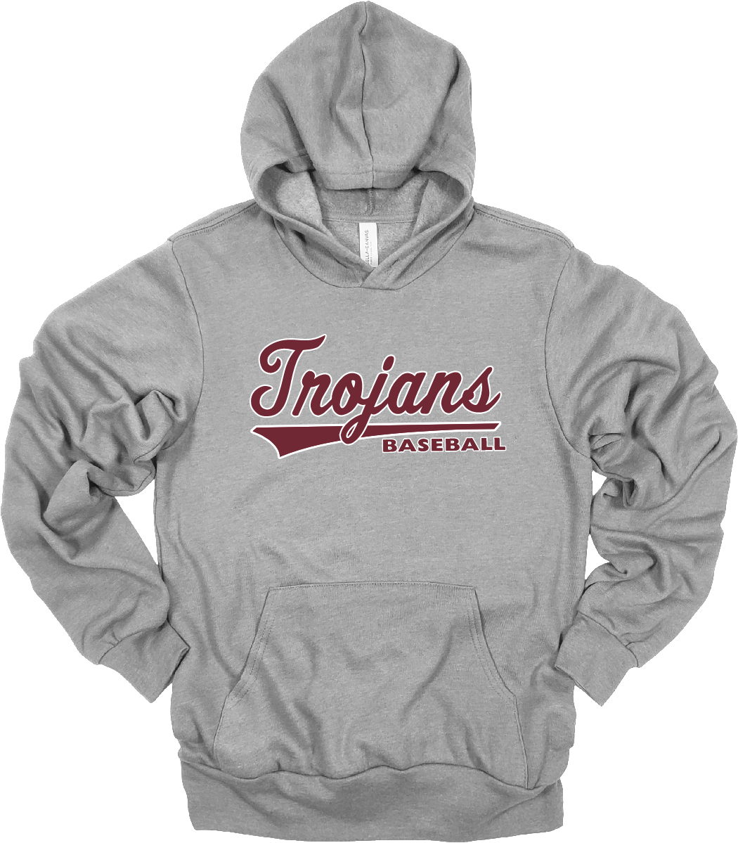 Trojans Baseball Bella Hoodie - Gray.png