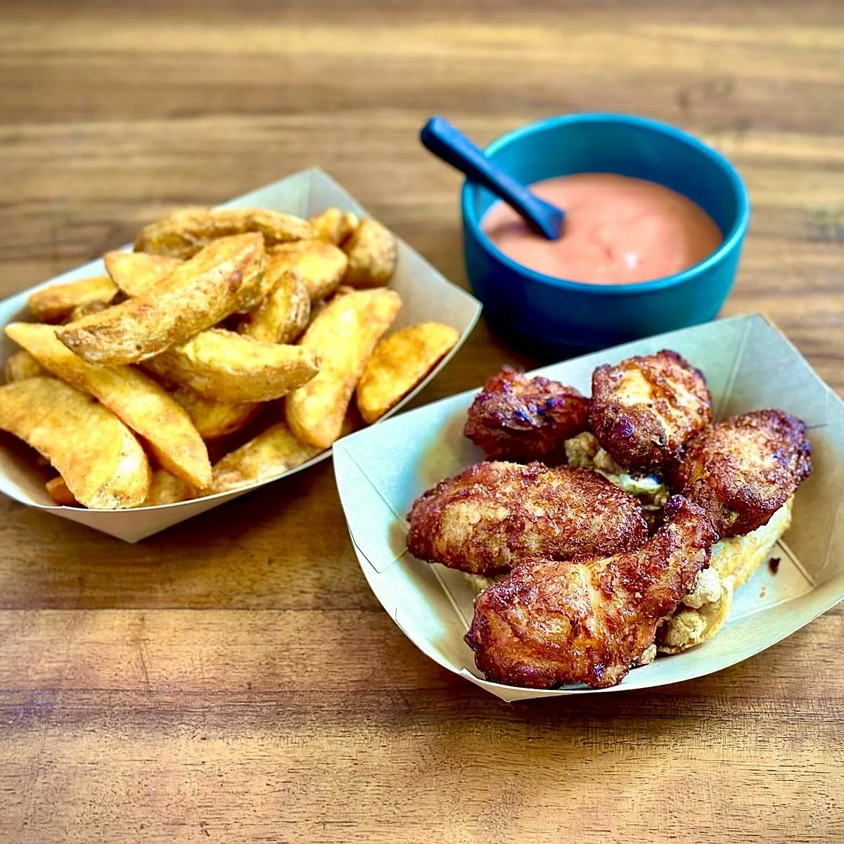 &ldquo;Crispy wedges, juicy wings, and the perfect dip &ndash; comfort food at its finest! 🍗🍟 What&rsquo;s your go-to snack combo? Let us know! 😍&rdquo;

#SnackTime #FulminePizza #ComfortFoodGoals