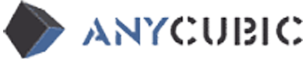 A logo with a 3D black and blue cube followed by the text 'ANYCUBE' in stylized black and blue letters.