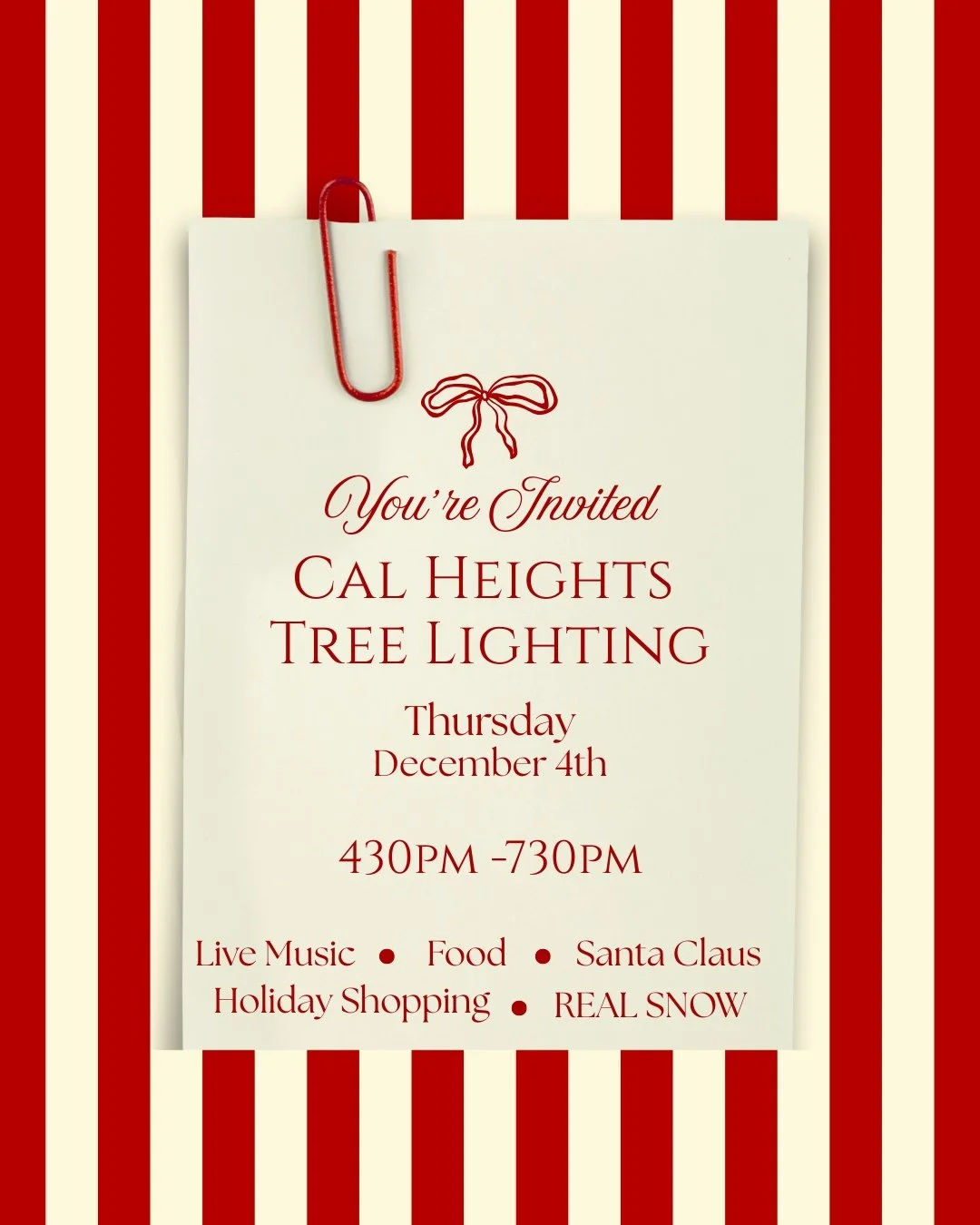 Cal Heights Tree Lighting Festival