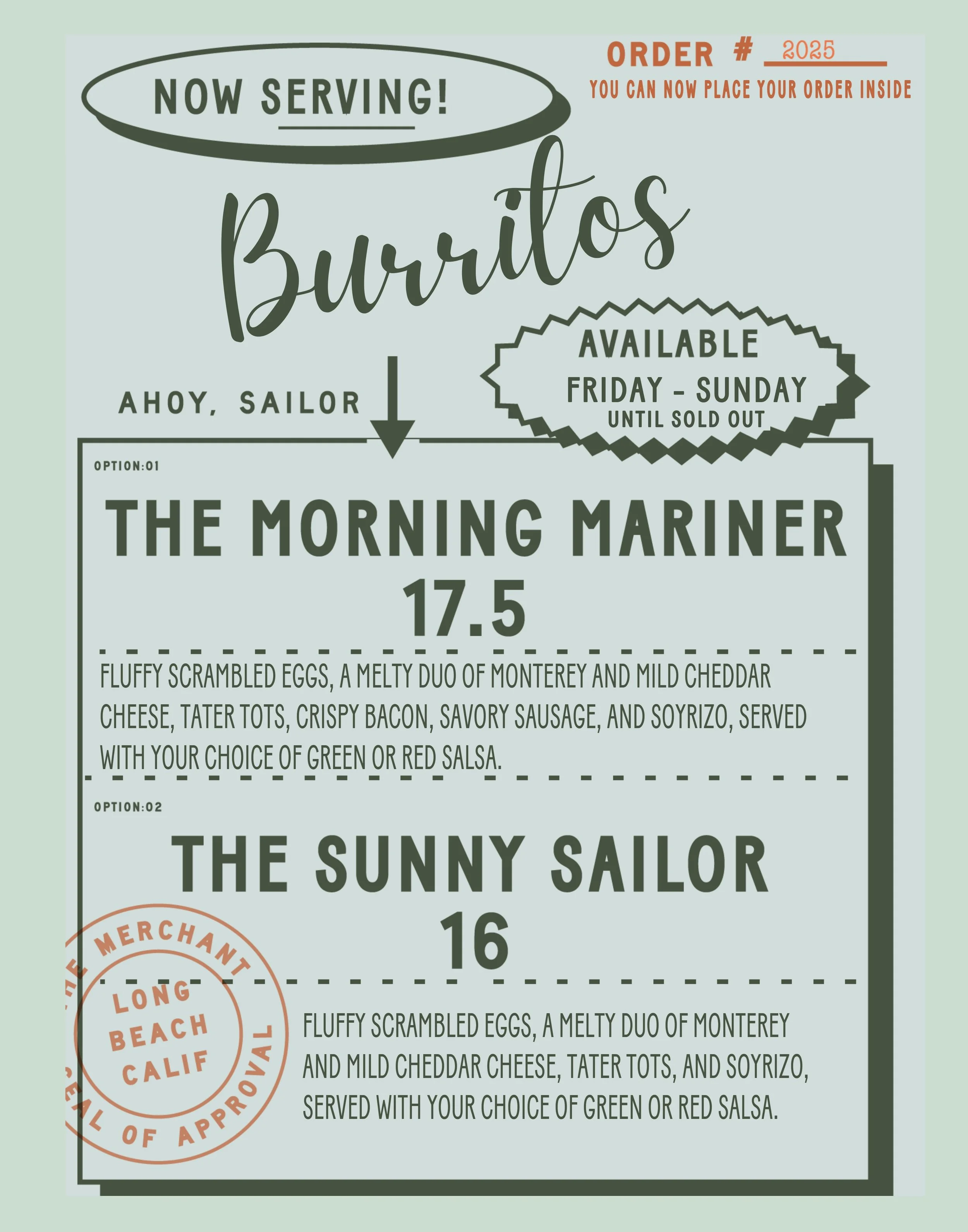 View Burrito menu as text