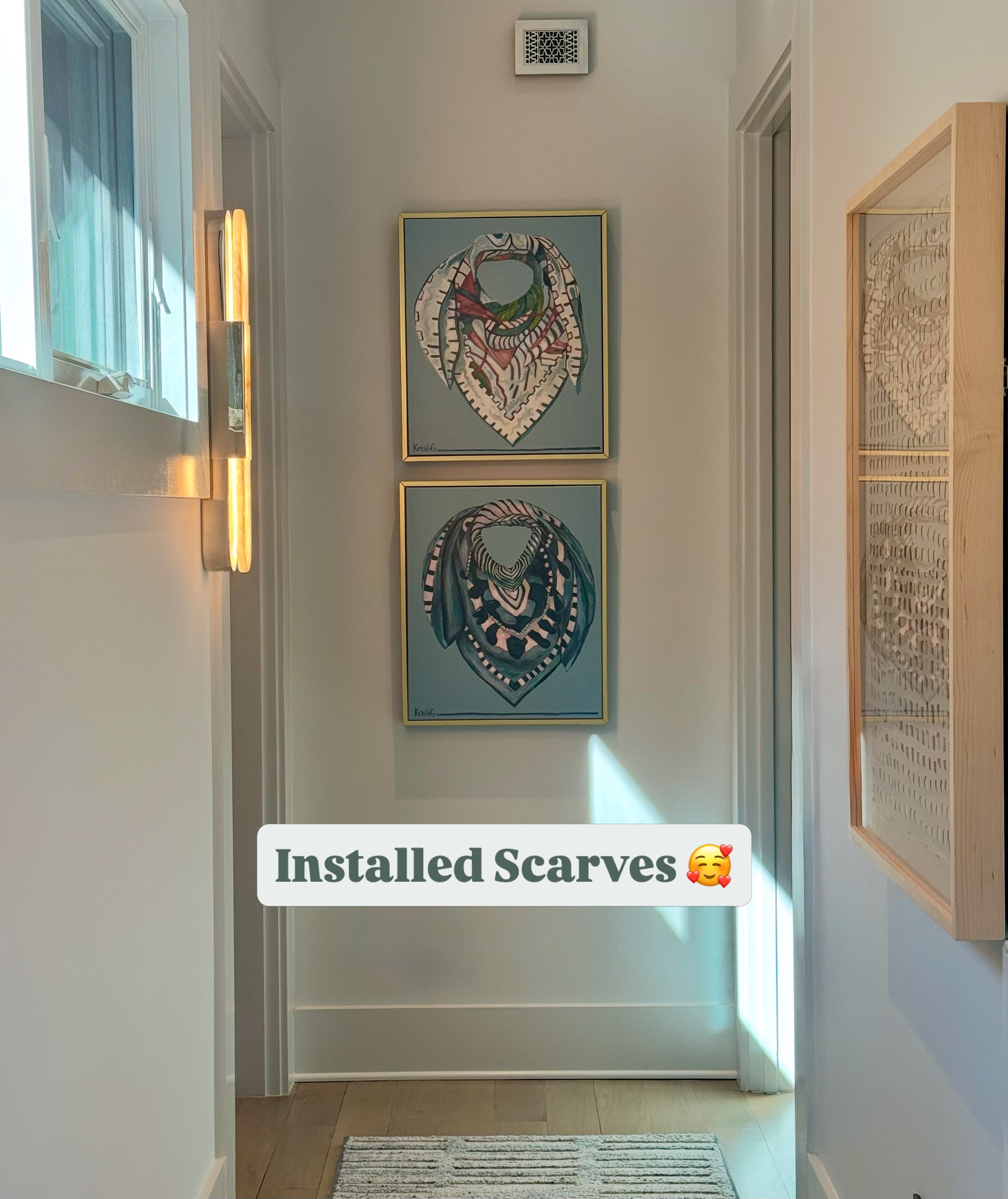 So I&rsquo;ve Become Quite Obsessed w Painting My ✨ &ldquo;Amanda&rdquo; Scarves! I Love the Patterns, Movement &amp; Using All of My Favorite Colors! 

This Latest Install @grandfathergolfandcountryclub in Linville, NC Turned Out So Pretty! 

If You