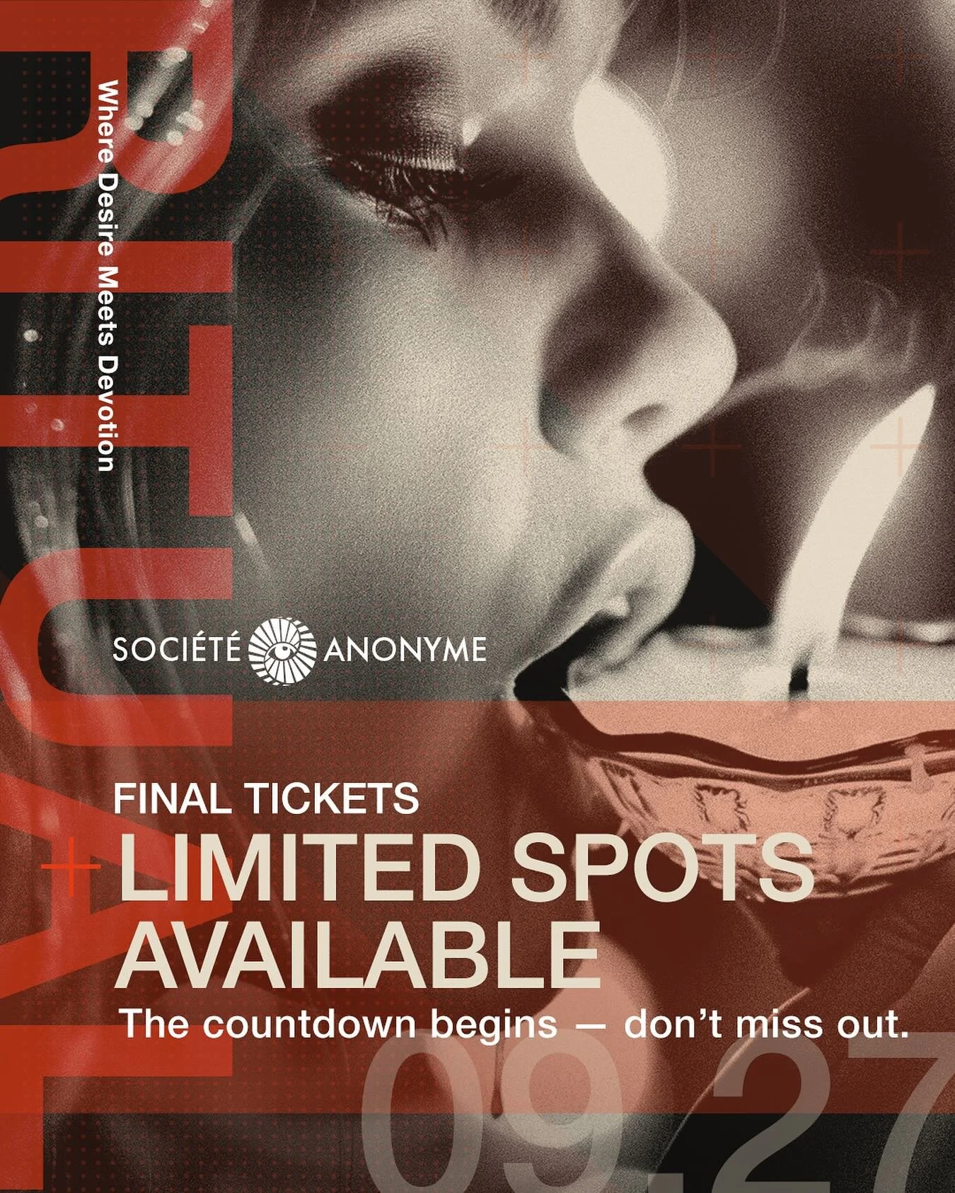 👁️LAST REMAINING TICKETS👁️

This. Is. It.

There are less than 20 tickets left for Saturday&rsquo;s play and fetish event, &ldquo;Ritual&rdquo;. 

Ritual is an invitation into the exquisite unknown &mdash; a night carved from intention, instinct, a