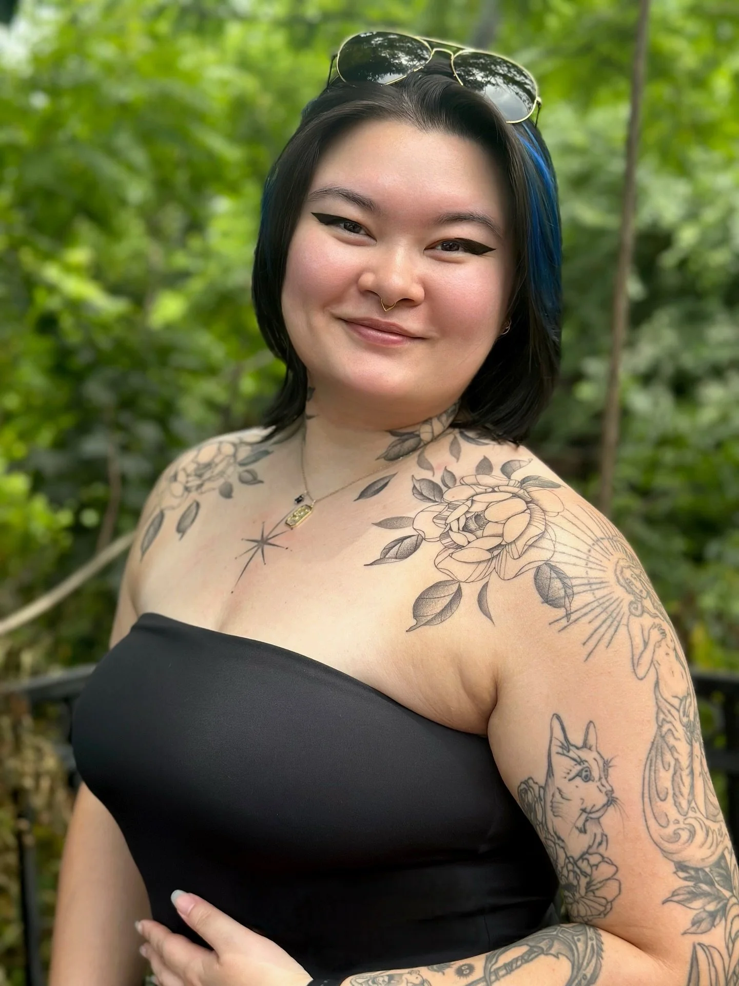 Monica (@monicaa.tattoo ) will be guesting with us Sept 9th - 11th! 

Monica is a Maryland-based tattoo artist specializing in Fineline, Neo Japanese, and Freehand work. From video games and anime to mythology and fantasy, she loves all things artist