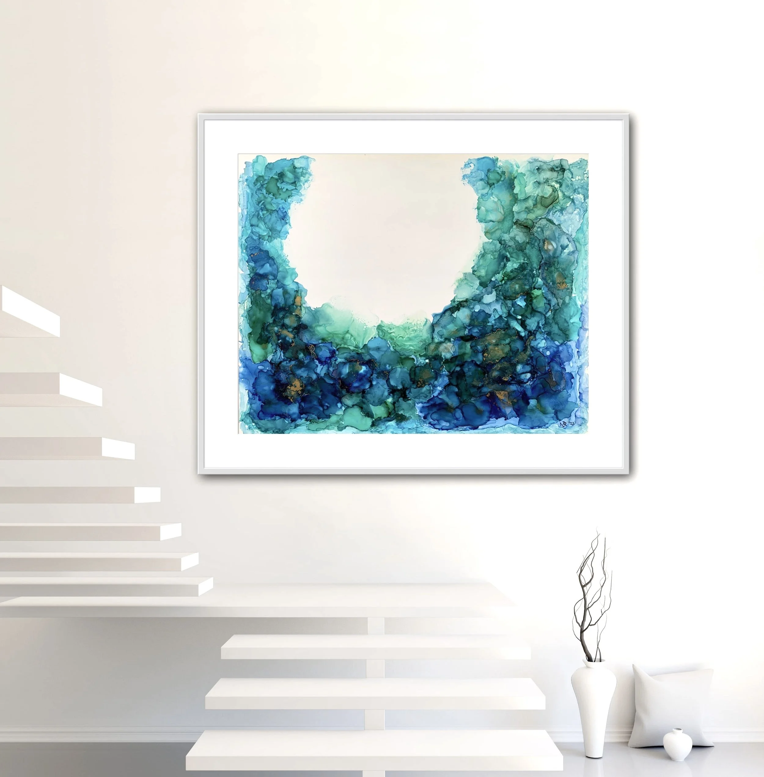 WAVE, 22x28"
alcohol ink on synthetic paper
SOLD