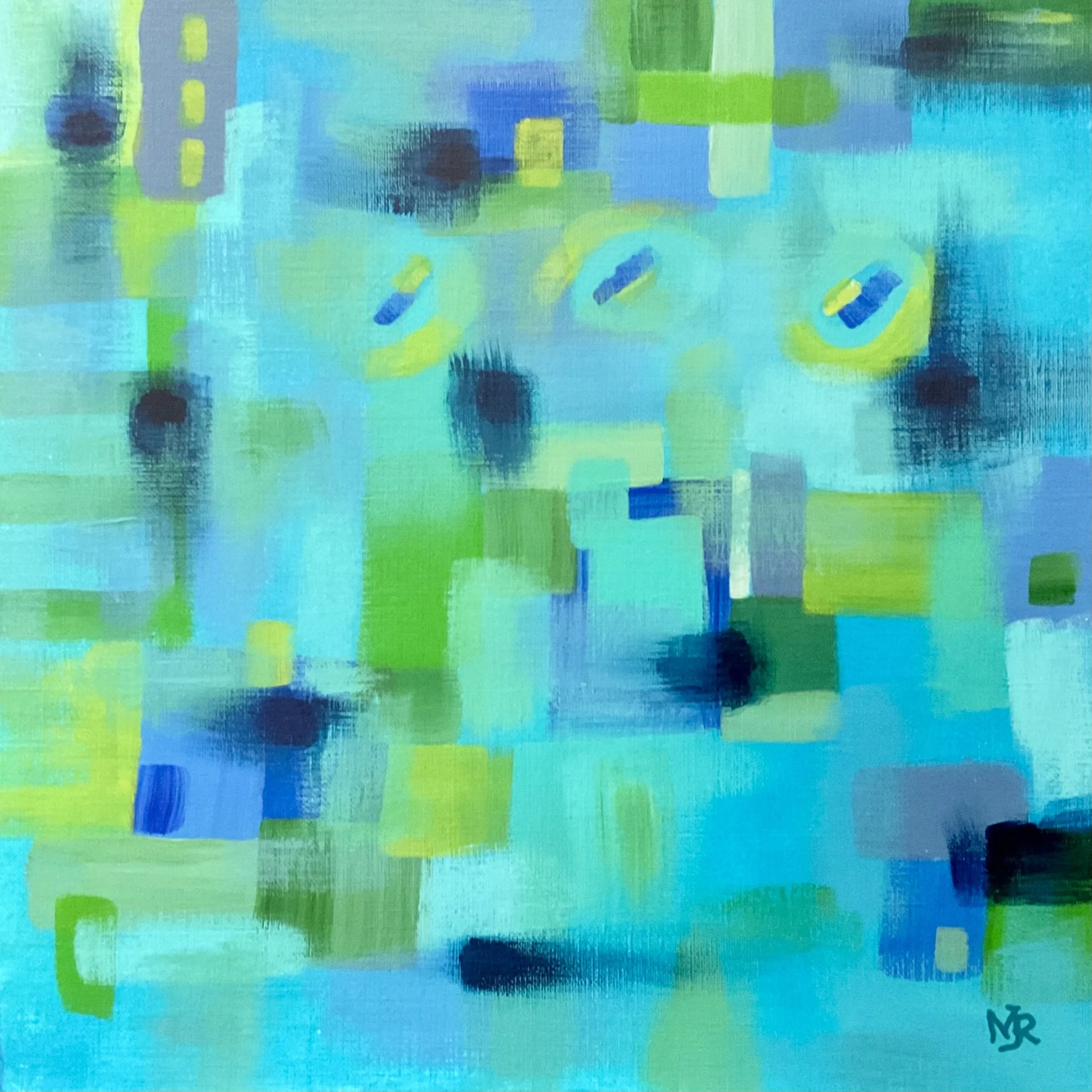 FOGGY CITY, 10x10"
acrylic on canvas paper, mounted on panel