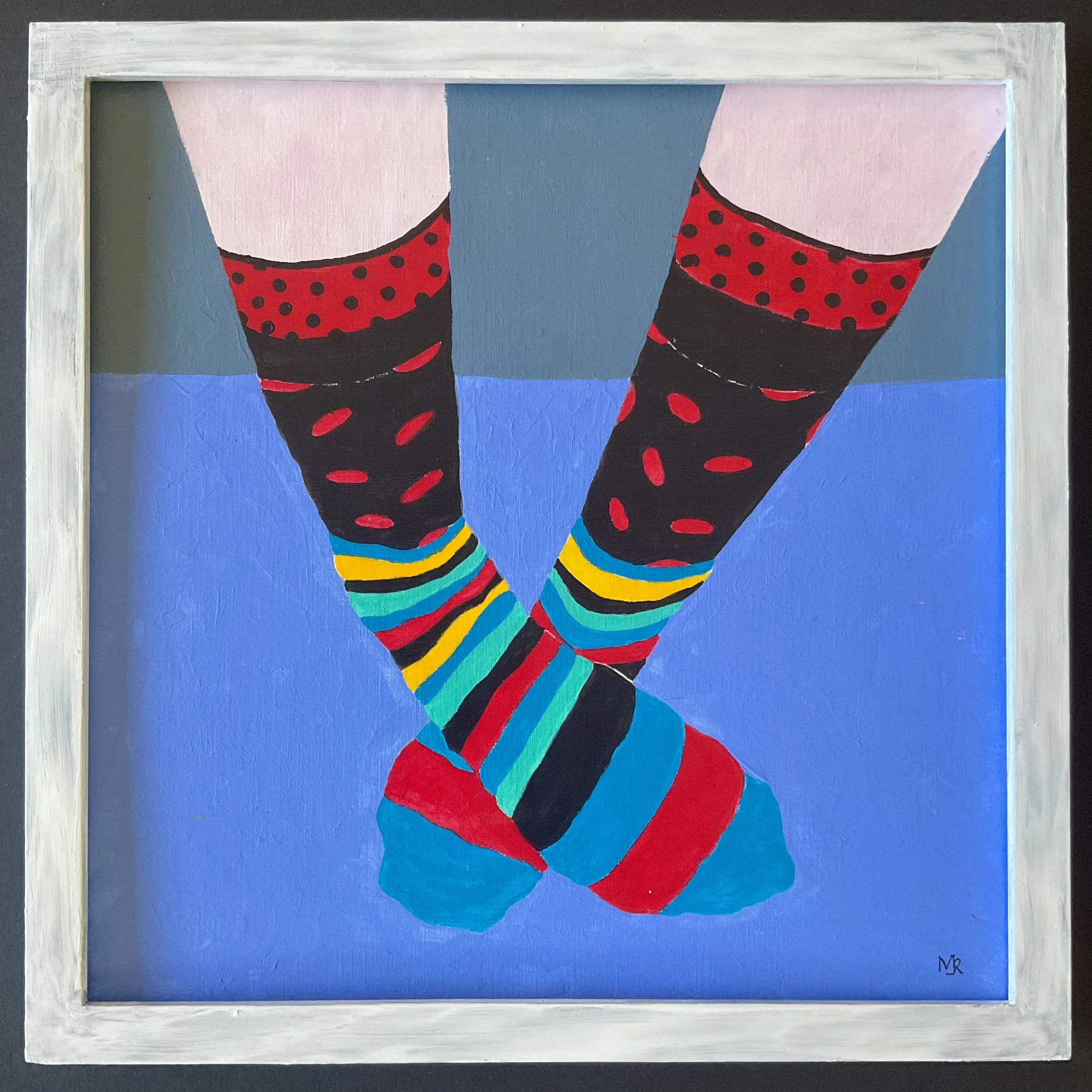 SOCK LOVE, 12x12''
acrylic on canvas paper mounted on panel