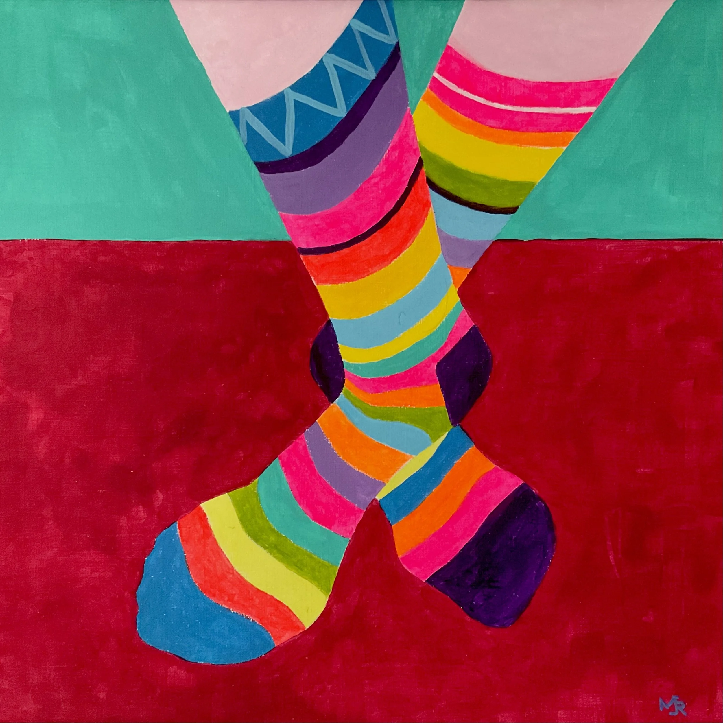 SOCK LOVE 4
acylic on paper mounted on board