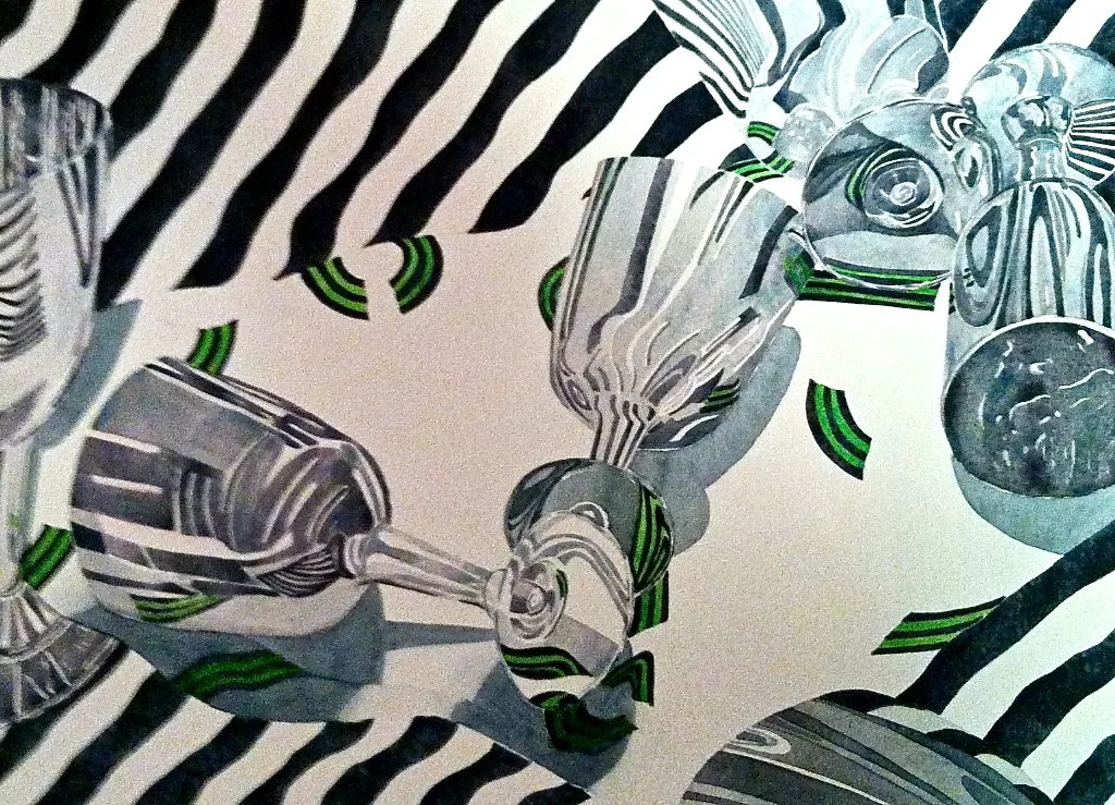 GLASS AND STRIPES
watercolor on paper