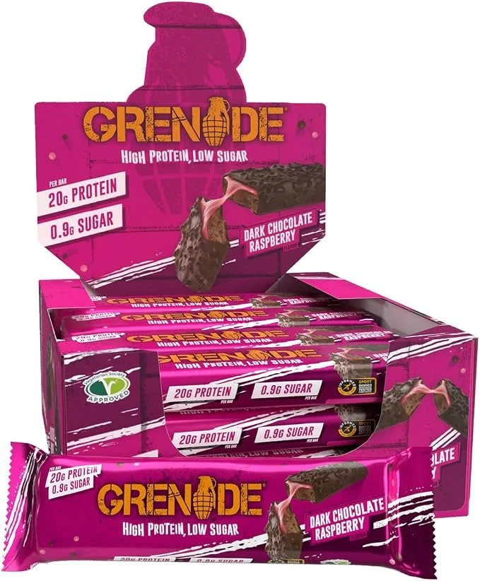 Grenade Dark Chocolate Raspberry protein bar