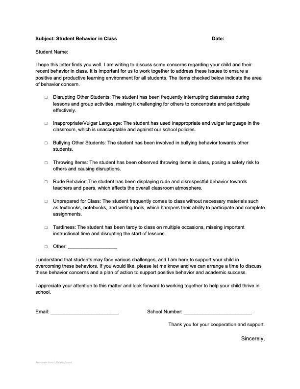 Behavior - Student Letter Home.jpg