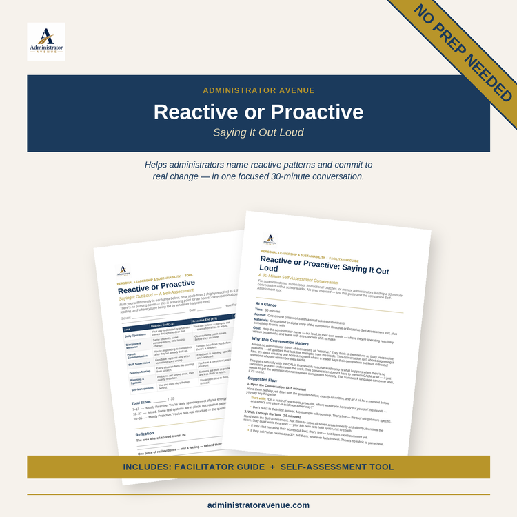 Reactive or Proactive: Saying It Out Loud — a 30-minute no-prep PD session