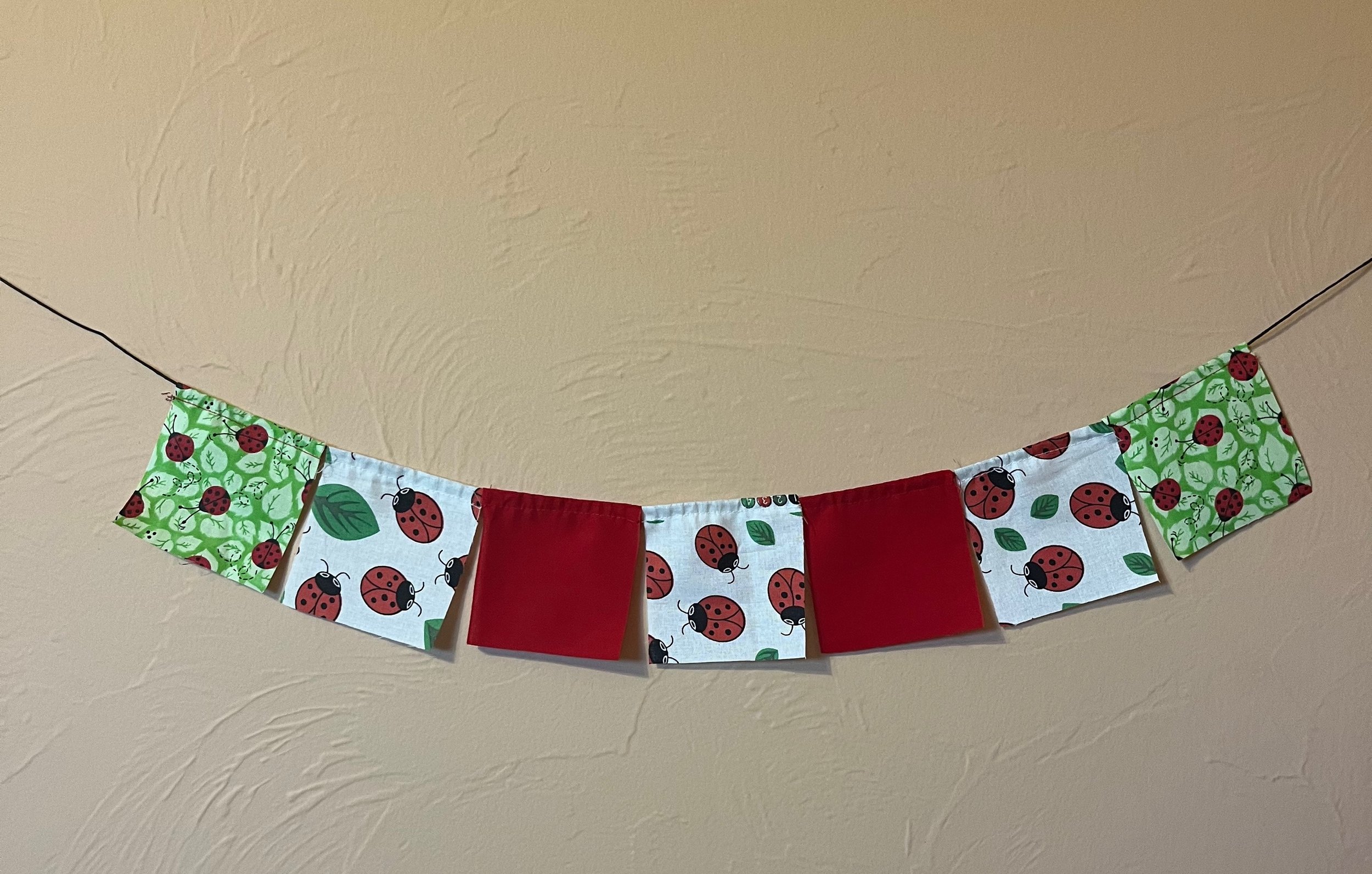 Red, White and Green Ladybugs
