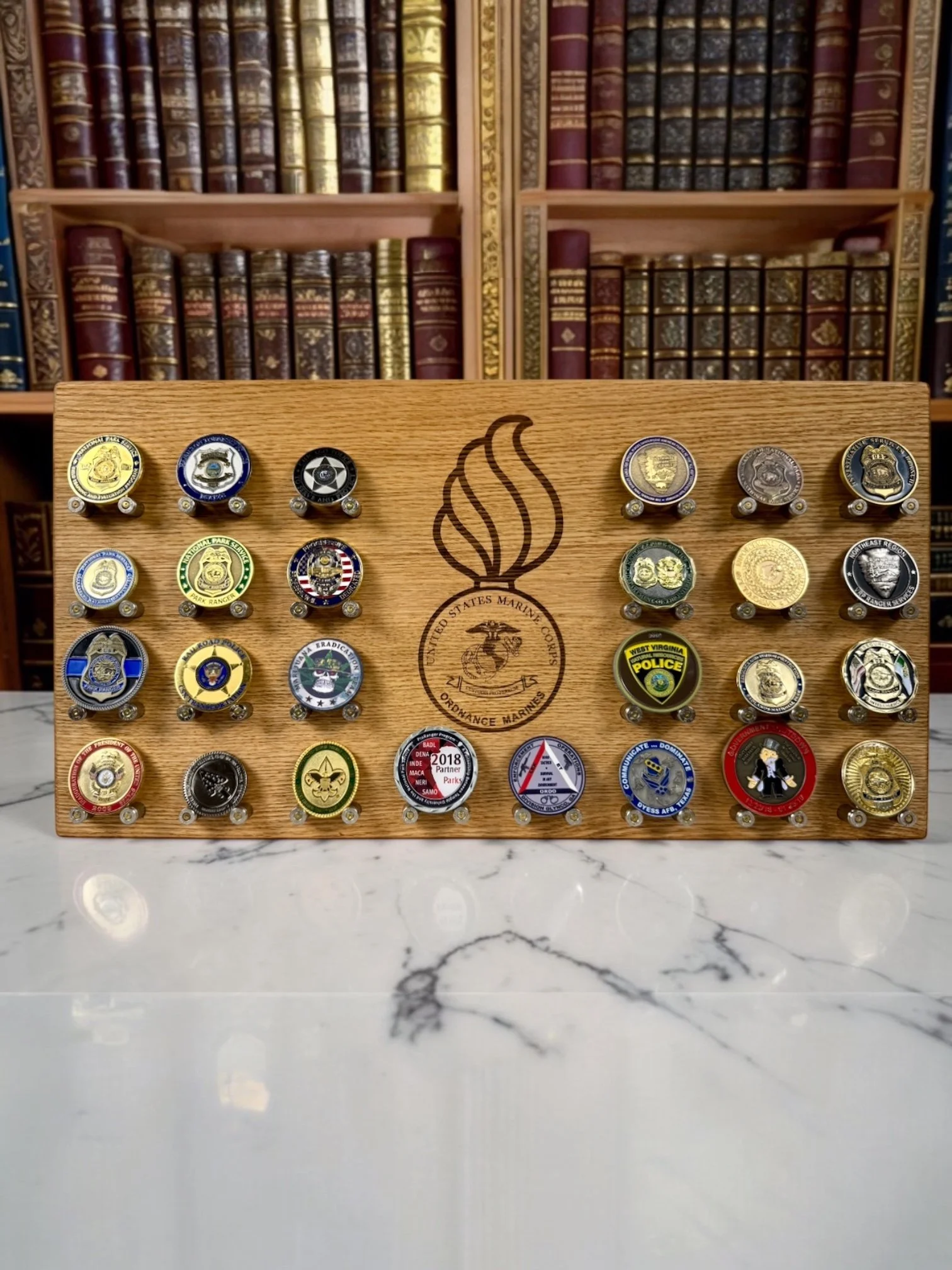 26 Challenge Coin Display